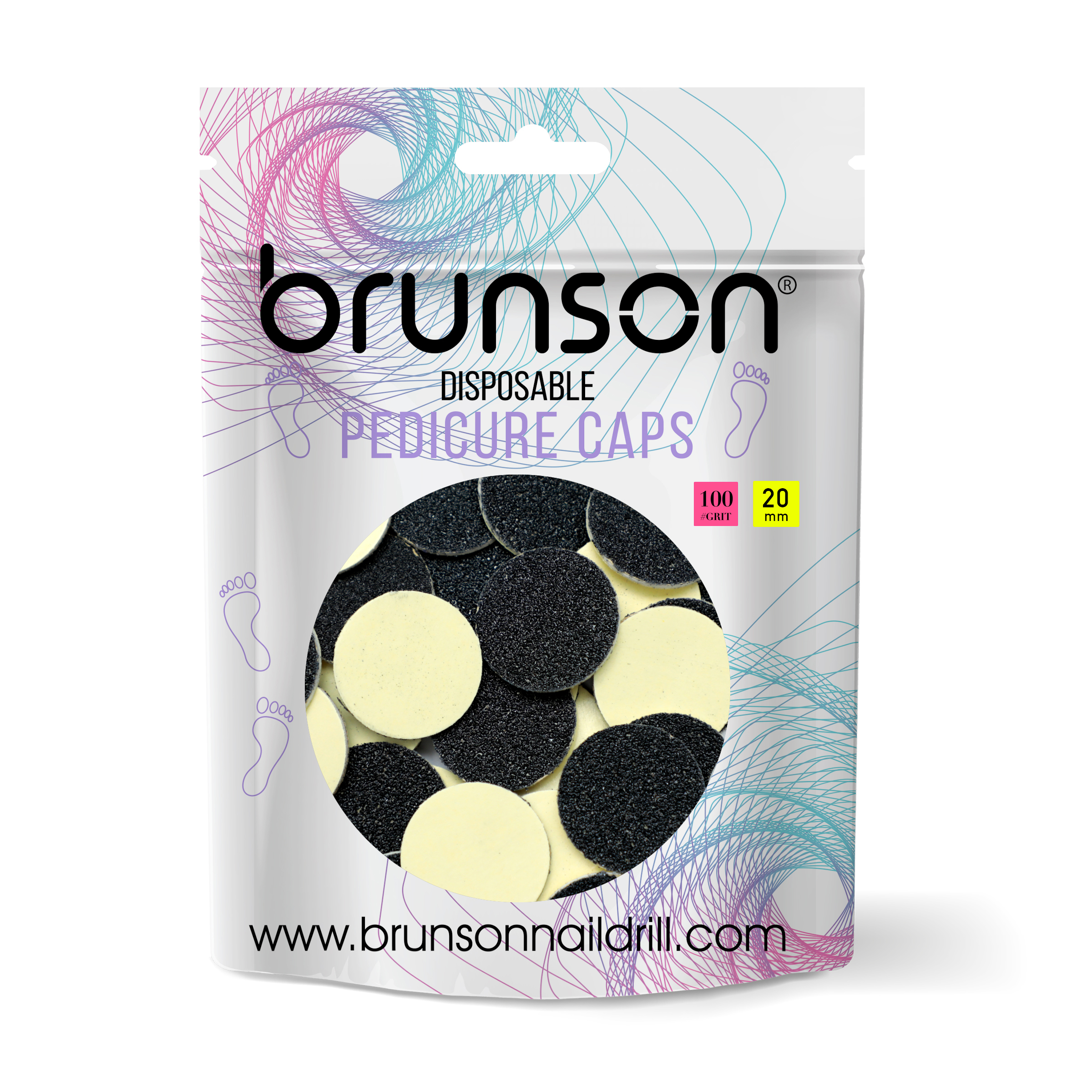 Replacement files for the pedicure disc Cushion Sandpaper Disk 50 Pcs 20mm BPRPCM