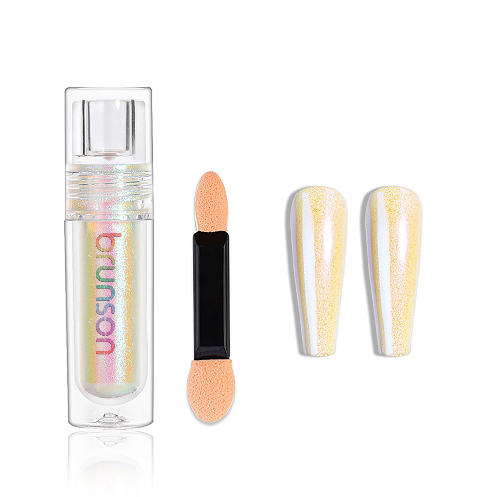 Tube Liquid Type Mirror Chrome Powder With Brush Inside For Professional Nail Art Decor Manicure Nail Glitter Pigment BSC02