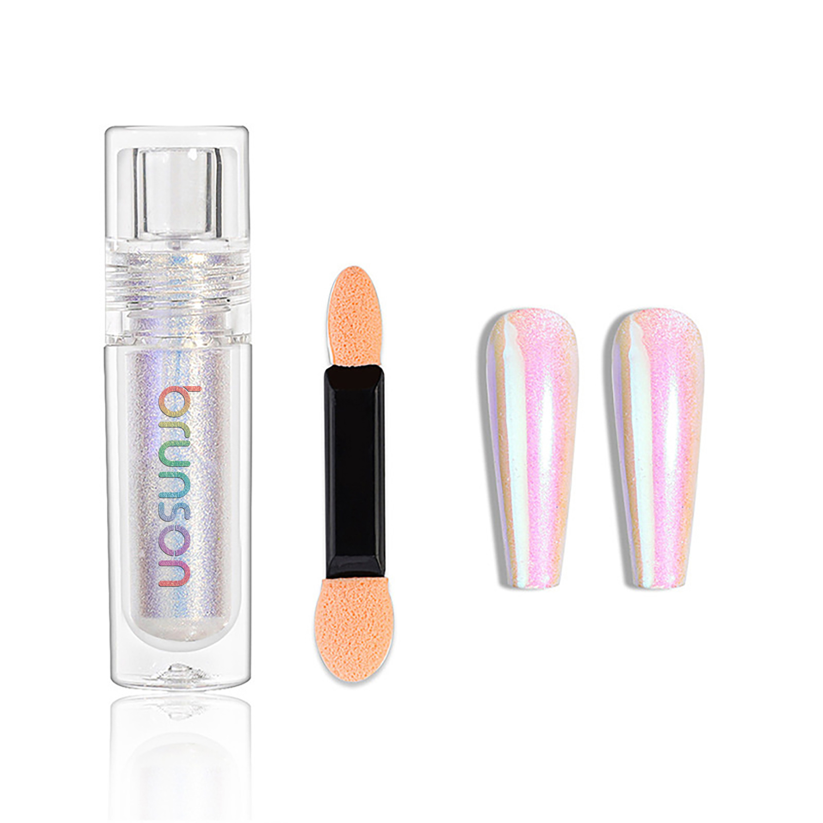 Tube Liquid Type Mirror Chrome Powder With Brush Inside For Professional Nail Art Decor Manicure Nail Glitter Pigment BSC03