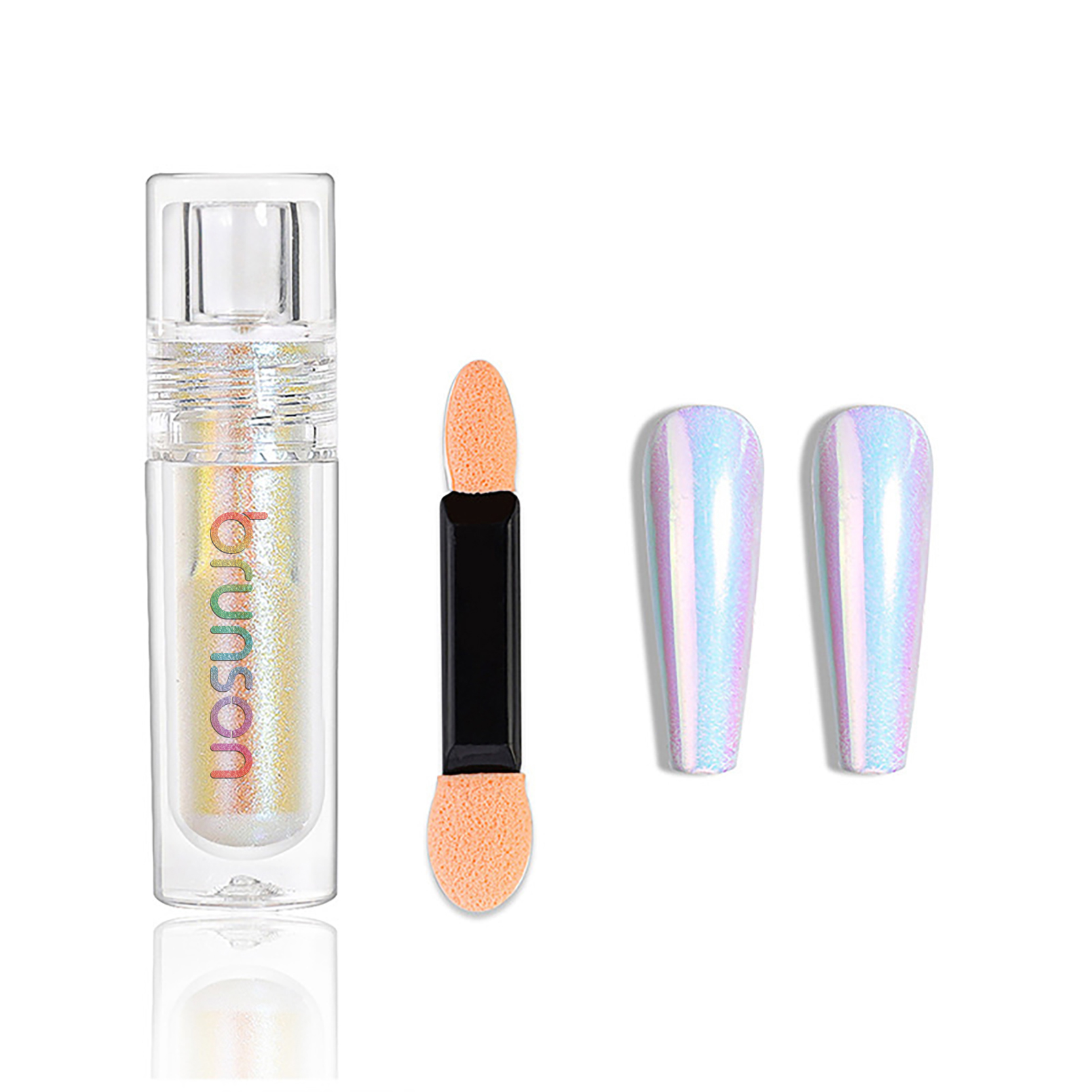 Tube Liquid Type Mirror Chrome Powder With Brush Inside For Professional Nail Art Decor Manicure Nail Glitter Pigment BSC04