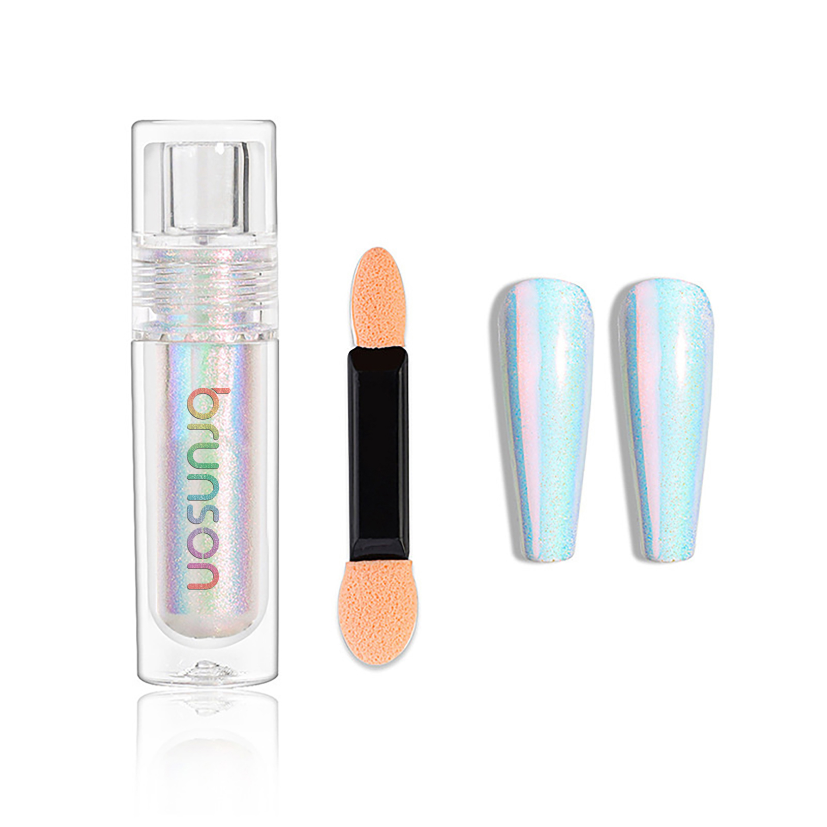 Tube Liquid Type Mirror Chrome Powder With Brush Inside For Professional Nail Art Decor Manicure Nail Glitter Pigment BSC05