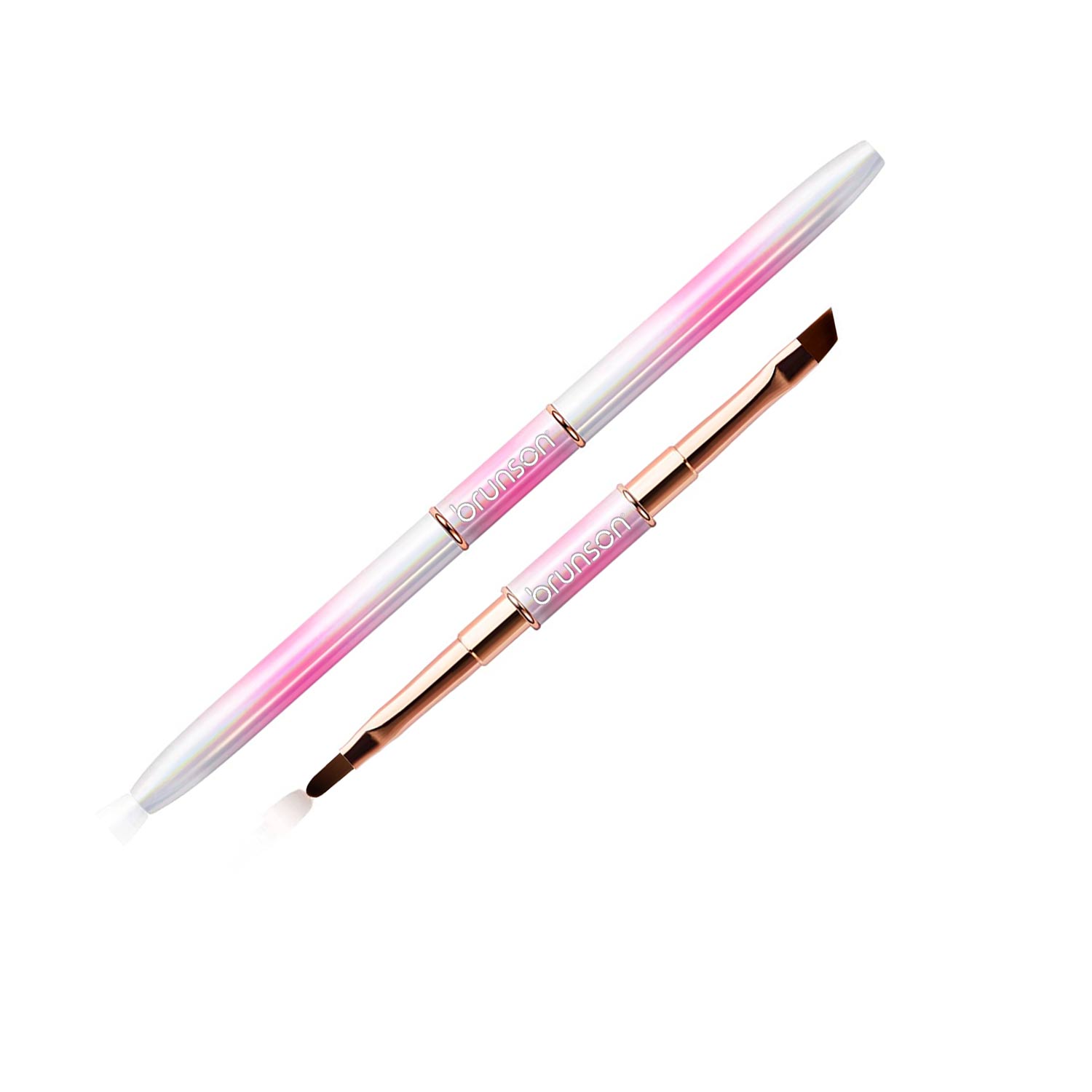 Nail Art Flat tipped and Filbert tipped UV gel brush NAB07