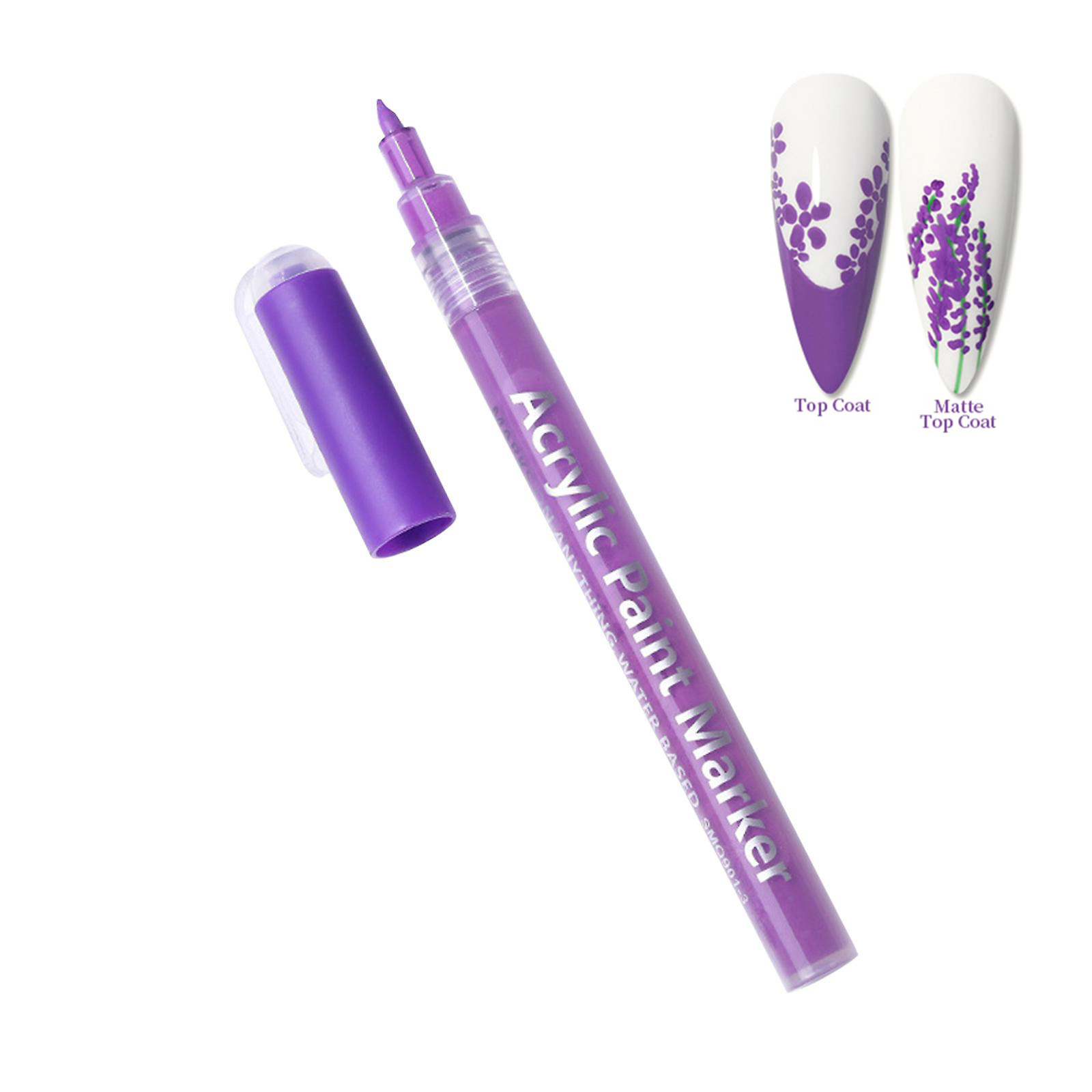 Acrylic Paint Pens Markers Nail Art Pen - Purple