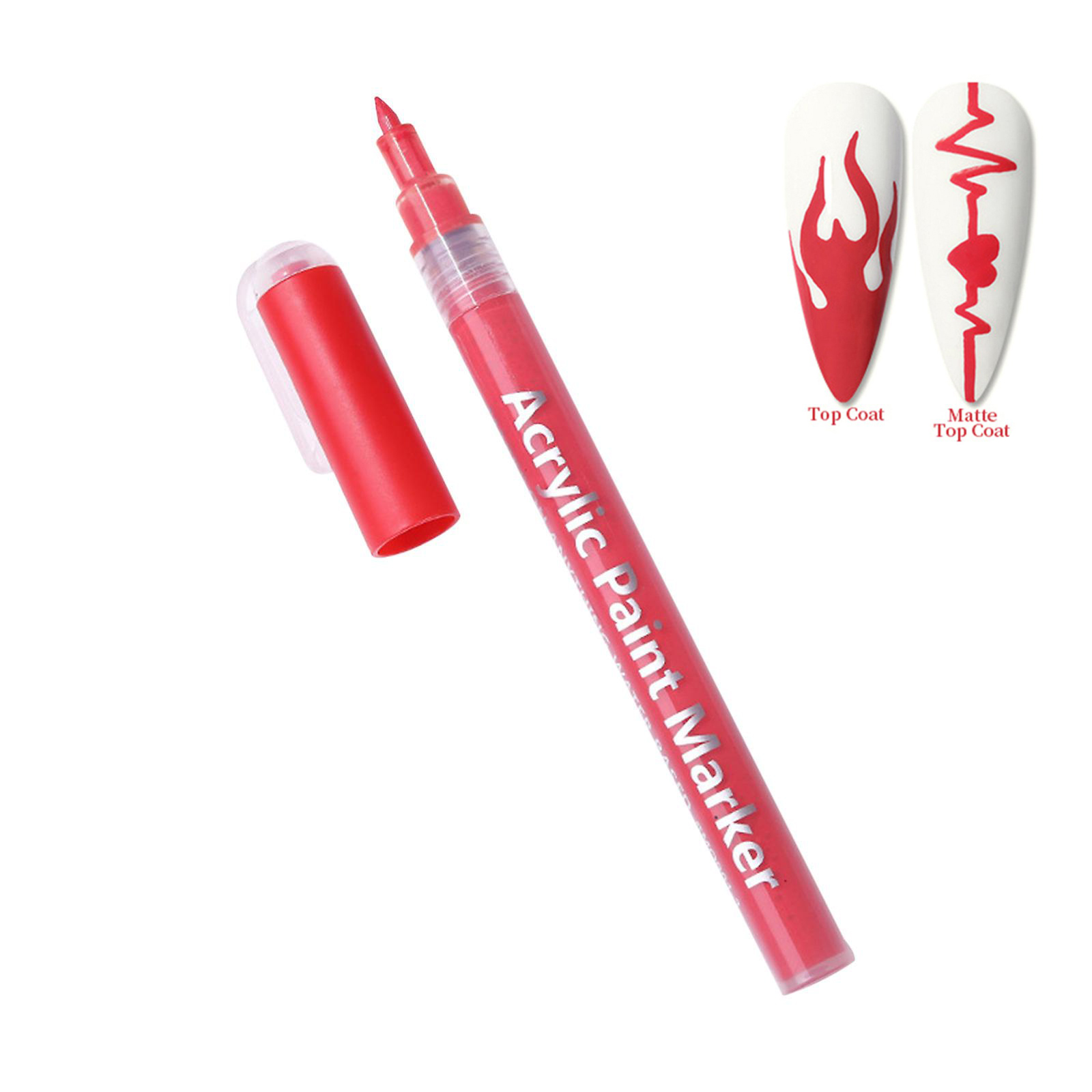 Acrylic Paint Pens Markers Nail Art Pen - Red