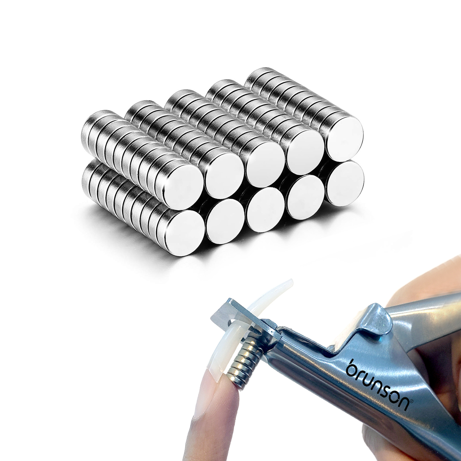 Multi-Use Small Round Tiny Sliver Magnets 50pcs MB04