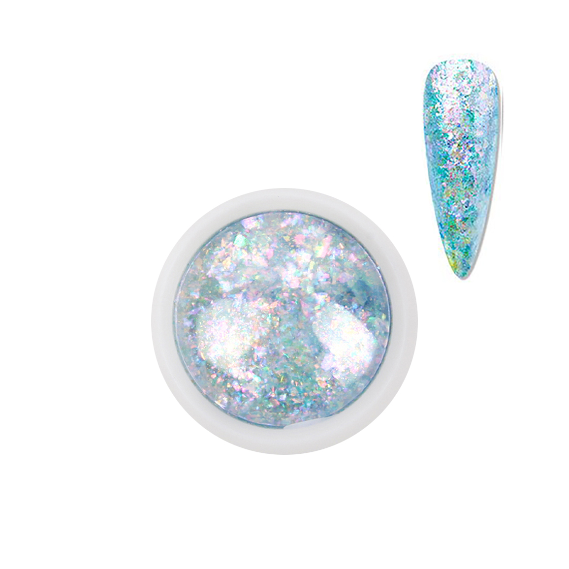 Nail Art Decoration Aurora Shattered Glass Glitter Flakes BGF08