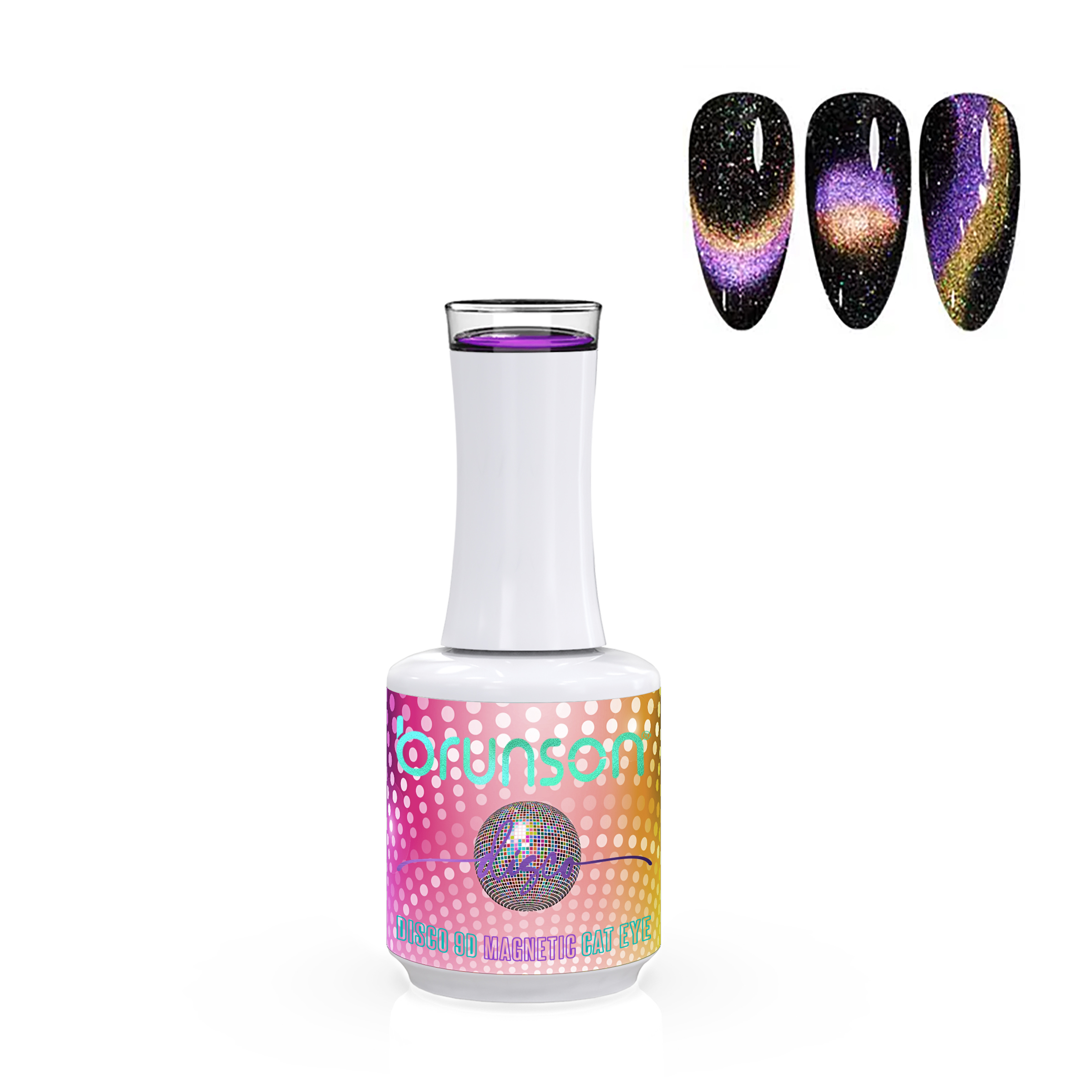 Disco 9D Magnetic Cat Eye Nail Gel Polish B9DD11