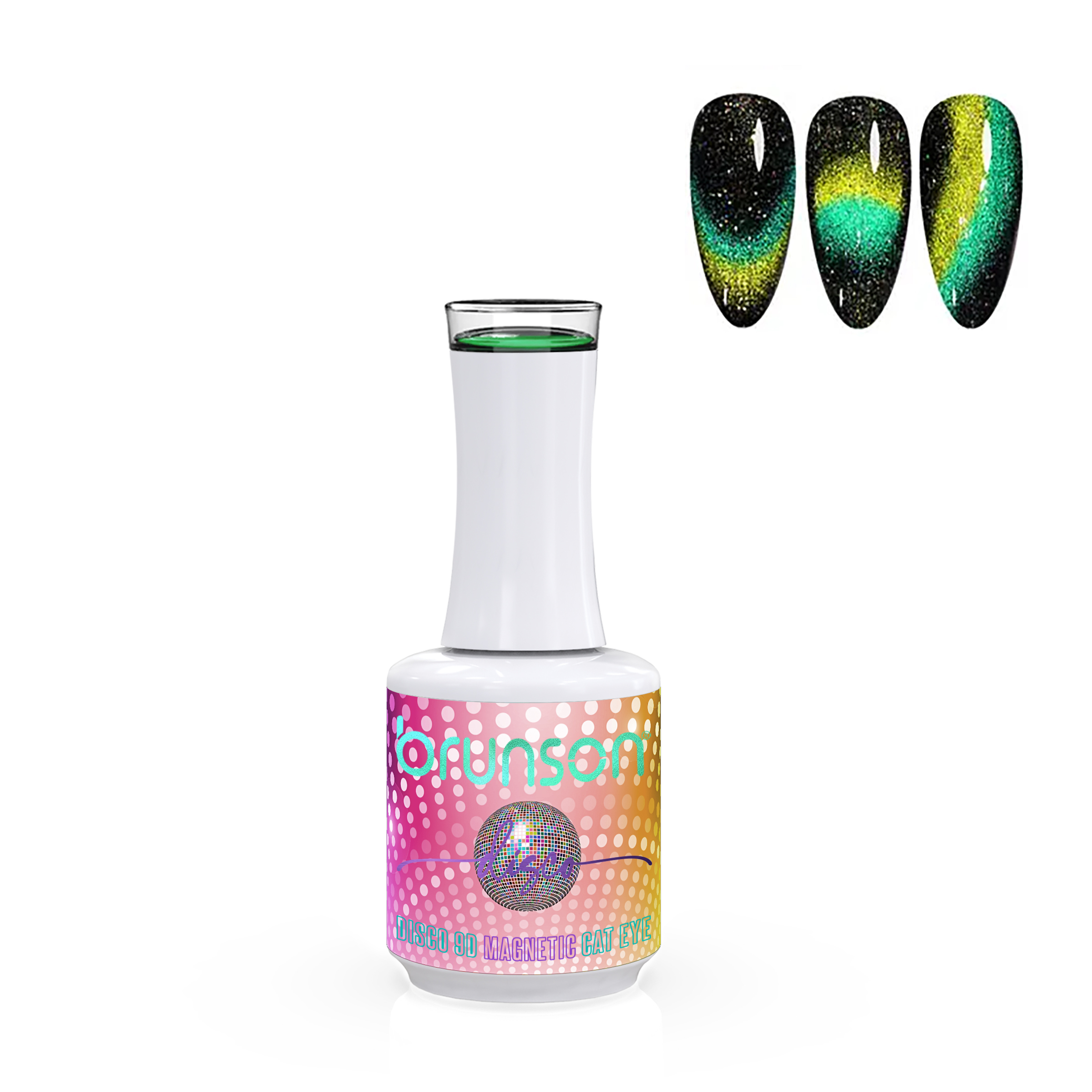 Disco 9D Magnetic Cat Eye Nail Gel Polish B9DD12