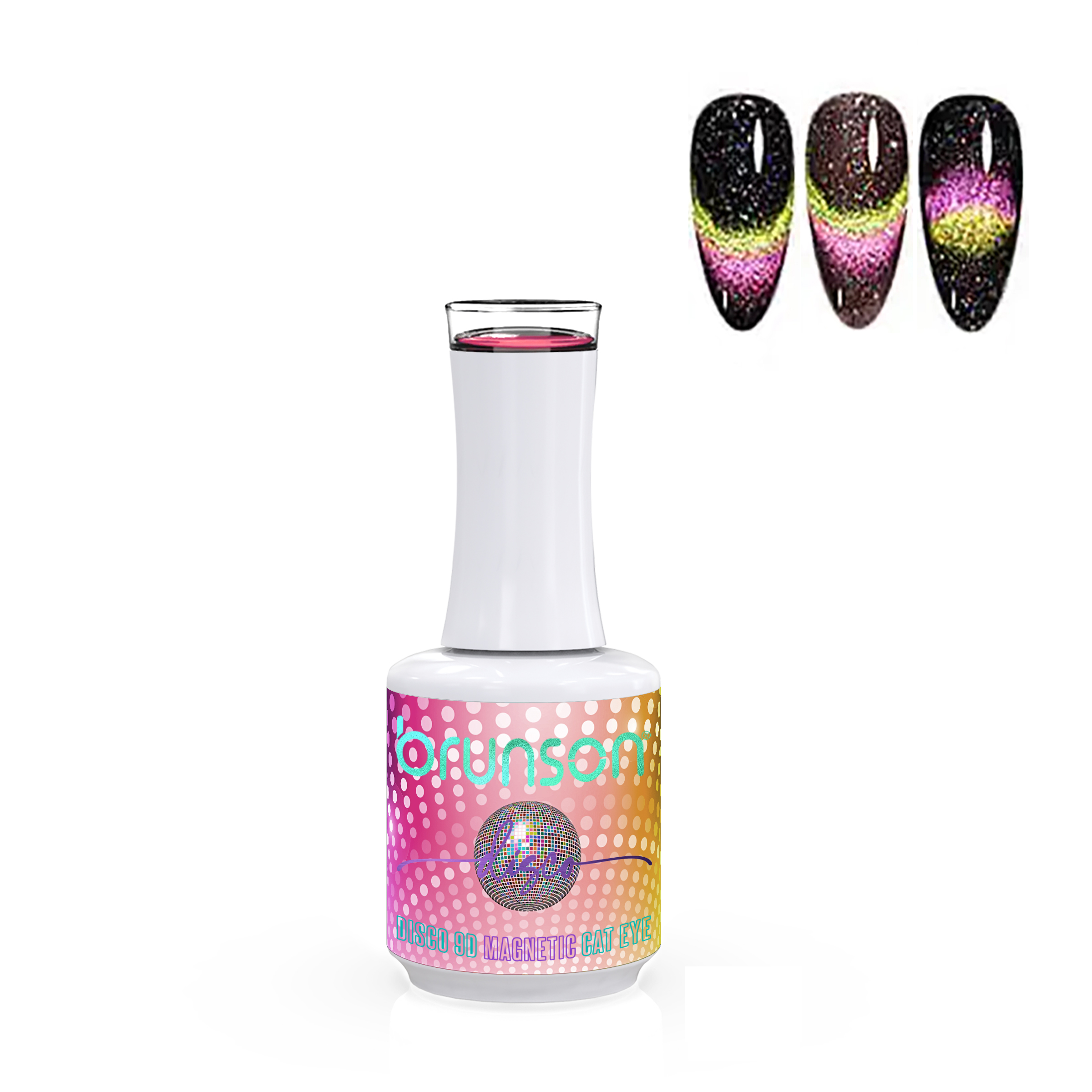 Disco 9D Magnetic Cat Eye Nail Gel Polish B9DD15
