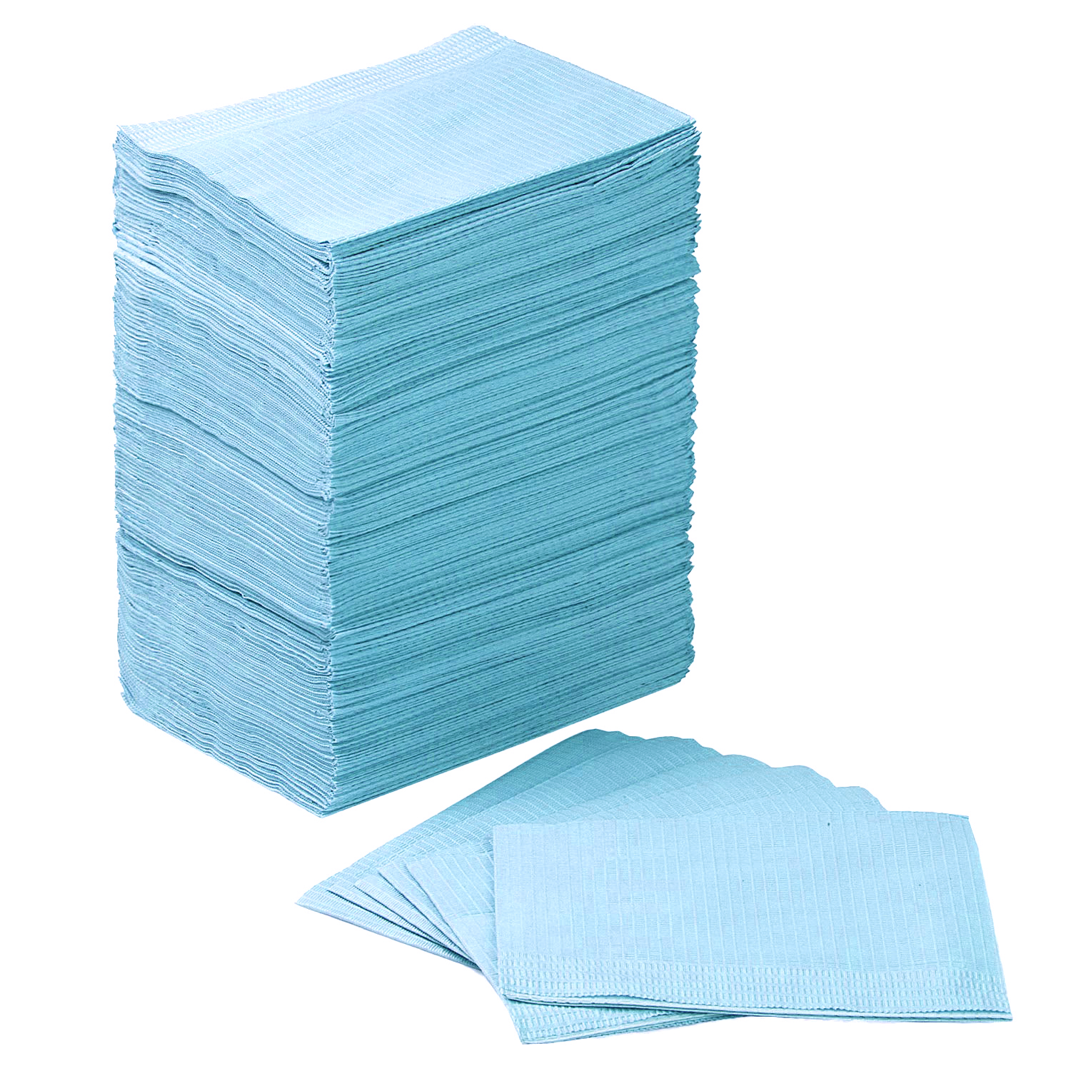 Disposable Bibs 13" x 18" 3 Ply Waterproof Bibs Tattoo Piercing Prevent Leak Through Bib Napkin for Beauty Salon Cleaning 125 pcs/bag BDT03