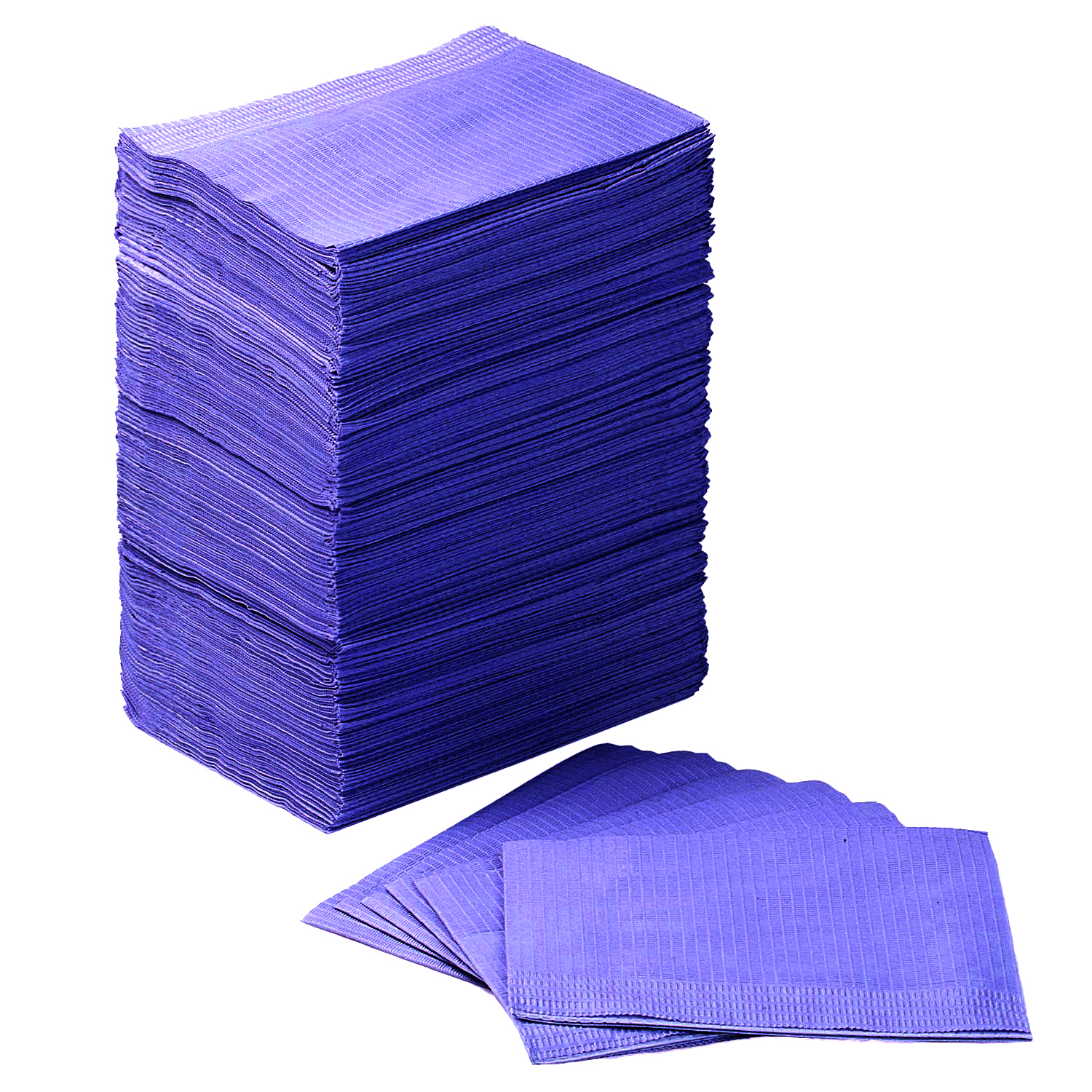 Disposable Bibs 13" x 18" 3 Ply Waterproof Bibs Tattoo Piercing Prevent Leak Through Bib Napkin for Beauty Salon Cleaning 125 pcs/bag BDT04