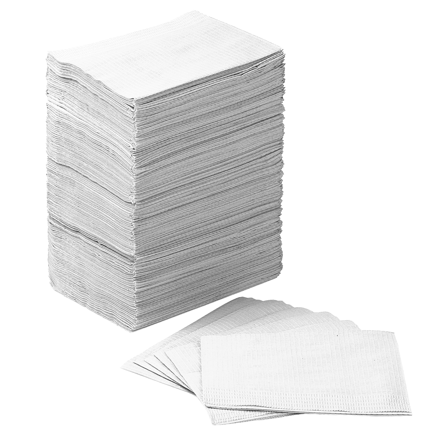 Disposable Bibs 13" x 18" 3 Ply Waterproof Bibs Tattoo Piercing Prevent Leak Through Bib Napkin for Beauty Salon Cleaning 125 pcs/bag BDT07