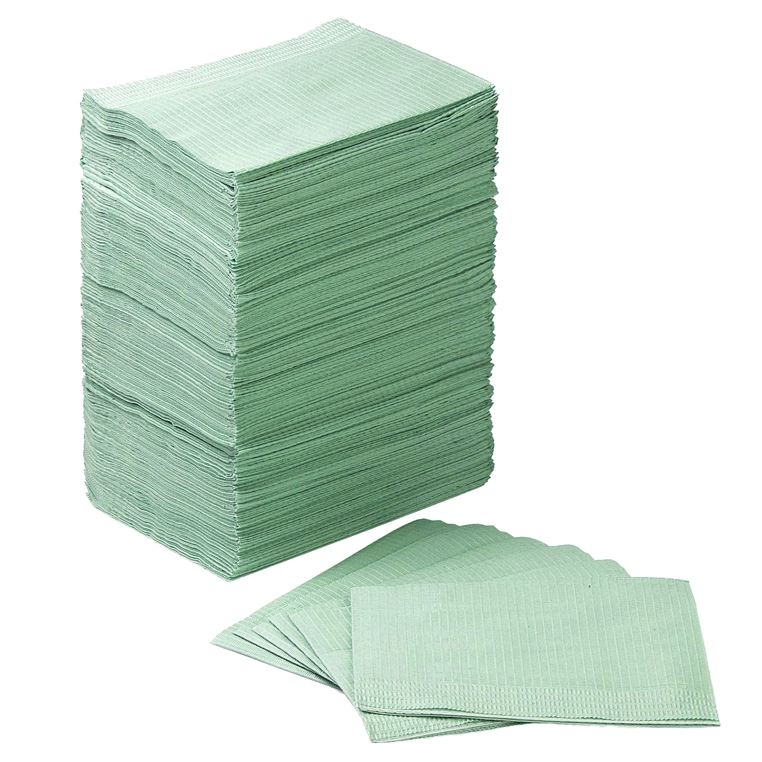 Disposable Bibs 13" x 18" 3 Ply Waterproof Bibs Tattoo Piercing Prevent Leak Through Bib Napkin for Beauty Salon Cleaning 125 pcs/bag BDT09