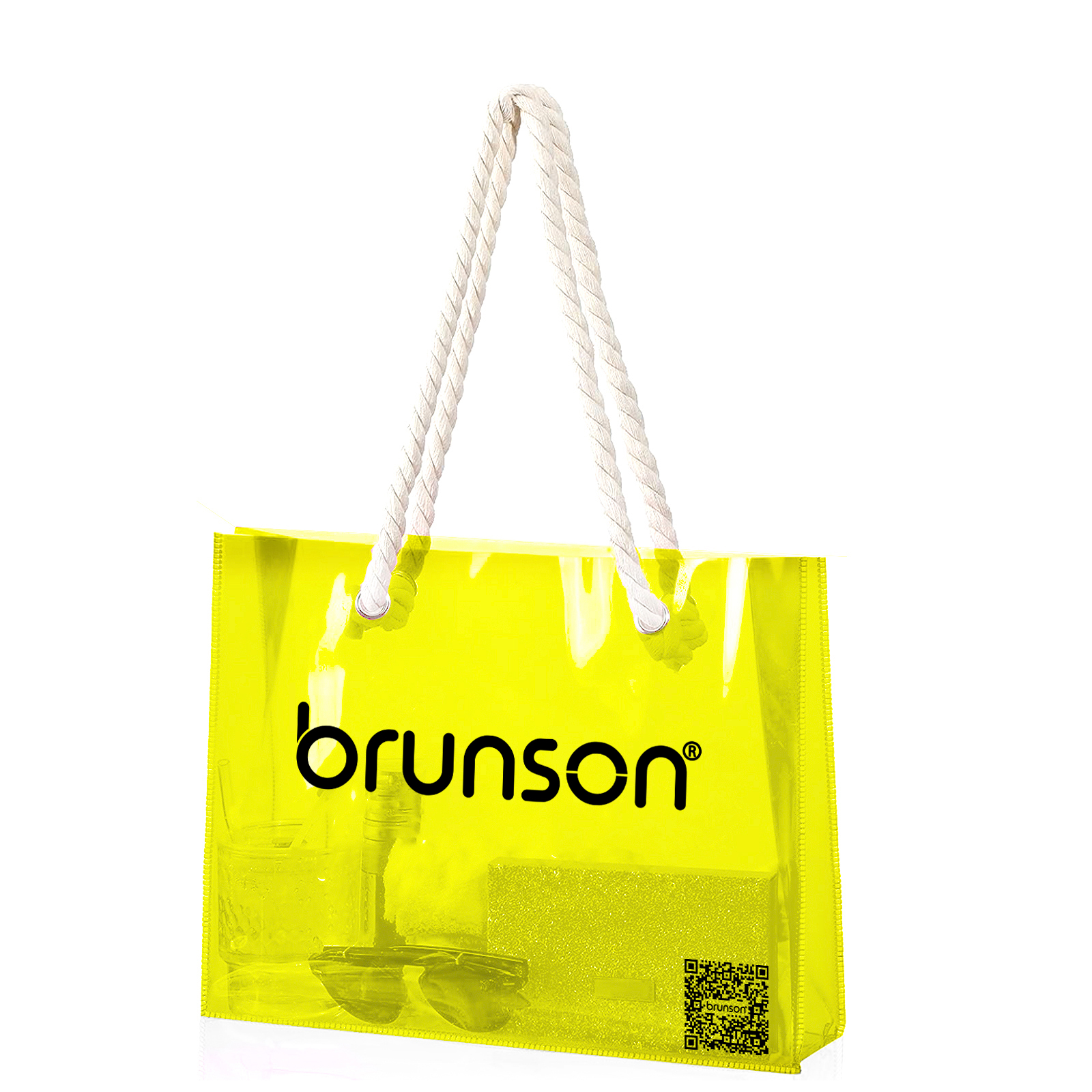 Brunson Transparent beach bags - Colorful Plastic Beach Bag - Travel Tote Bags for Women BBGLG