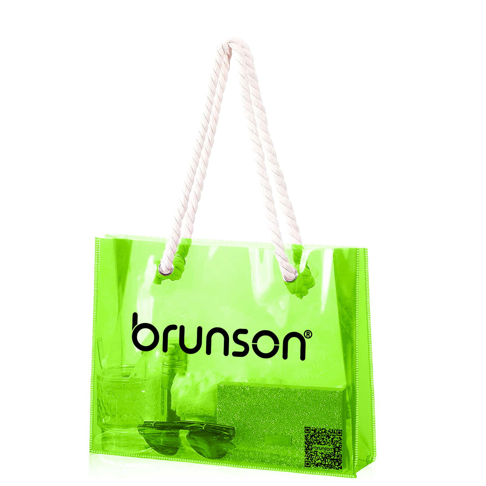 Brunson Transparent beach bags - Colorful Plastic Beach Bag - Travel Tote Bags for Women BBGG