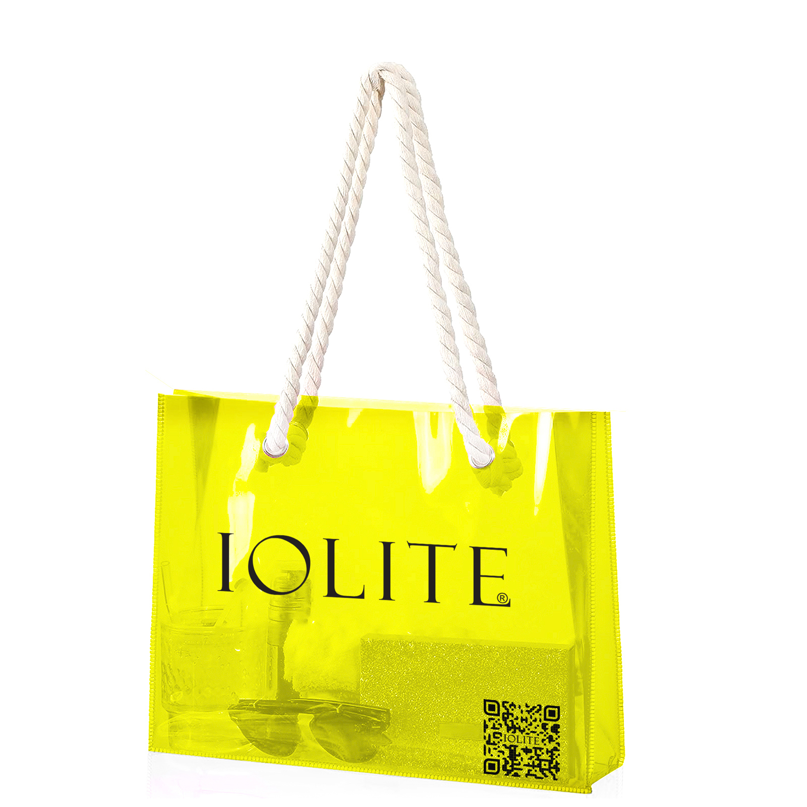 Transparent beach bags