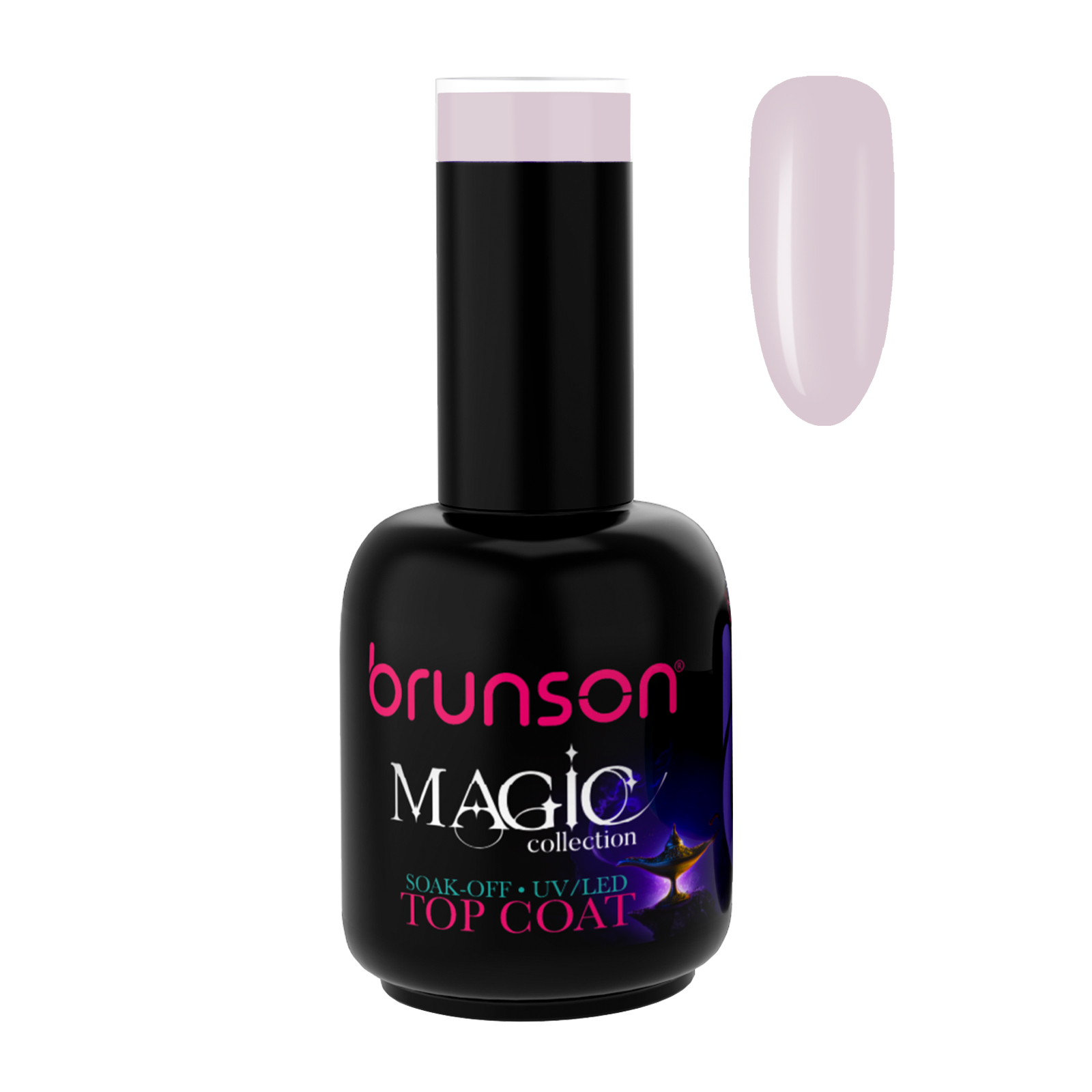 Brunson Magic Gel Top Coat P0141A -  UV/LED Soak-Off Glitter Top Coat Gel
