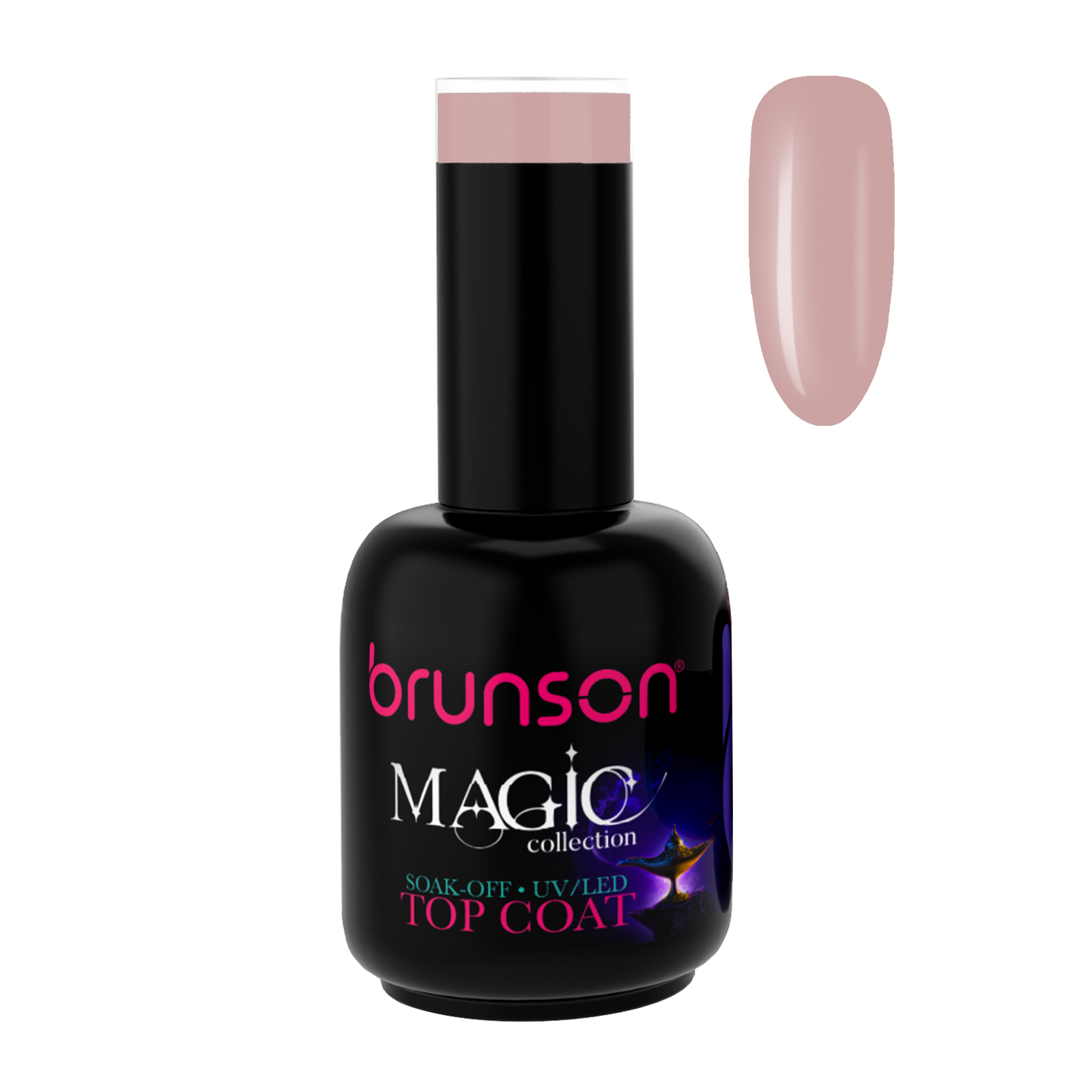 Brunson Magic Gel Top Coat P0142A -  UV/LED Soak-Off Glitter Top Coat Gel