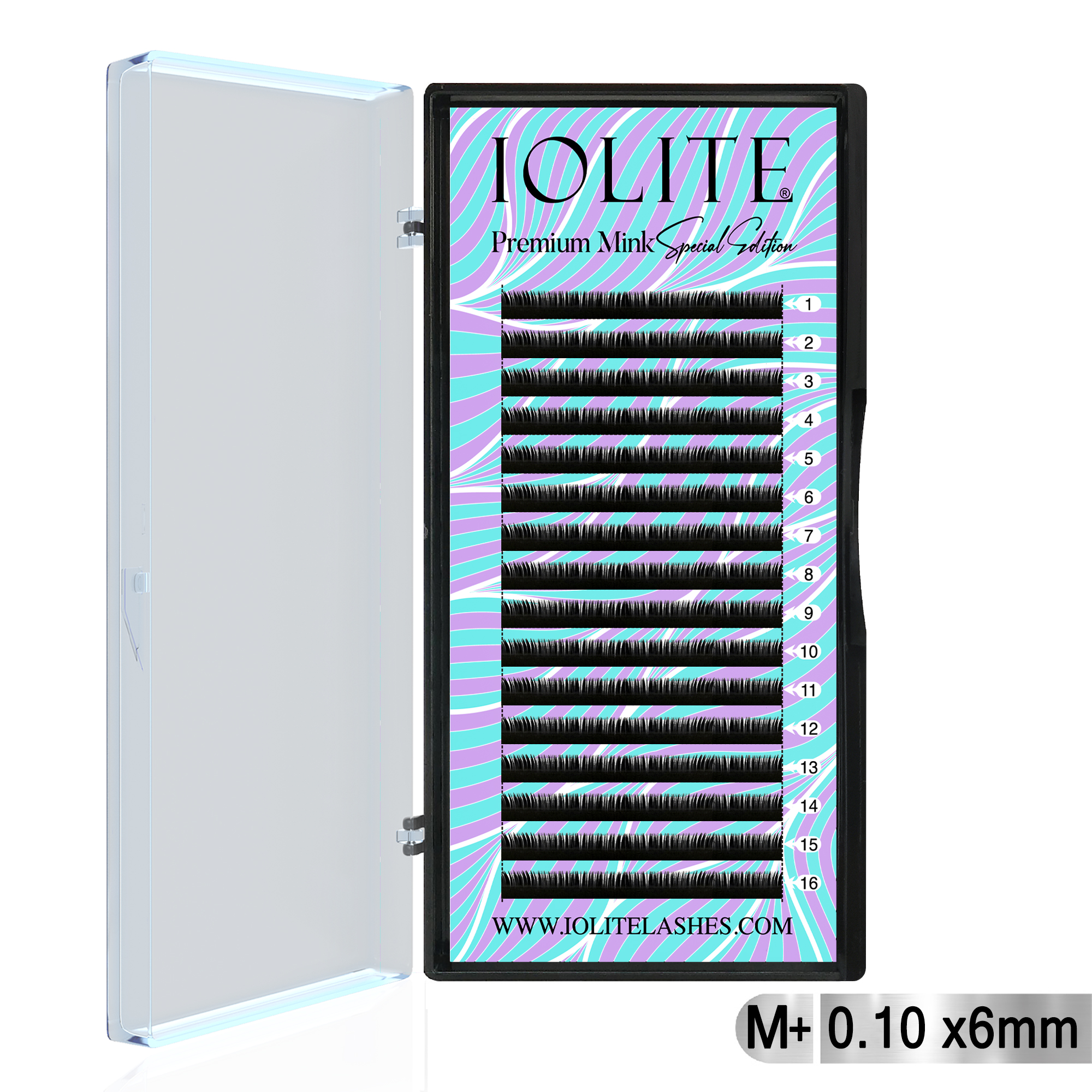 Premium Mink False Eyelash Extension M+ Curl Individual Lashes.10T 6 to 15mm & Mix