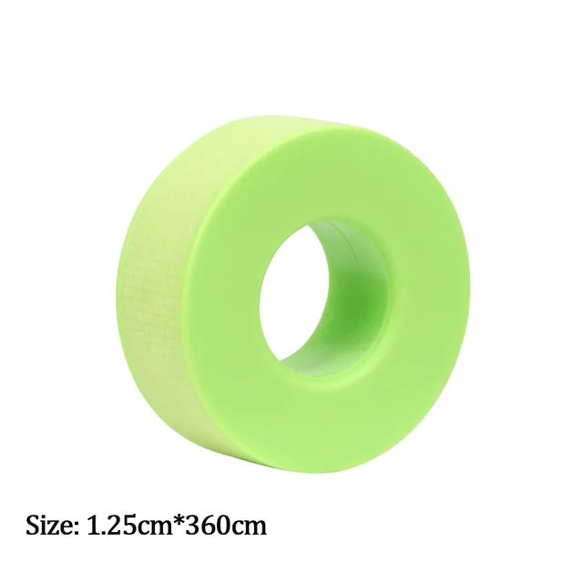 Eyelash Extension Tape Sticker Isolation With Holes Breathable Sensitive Resistant Non-woven Gel Tape Patches Eye Pads 1.2cm*3.6m ILCT01 - Green