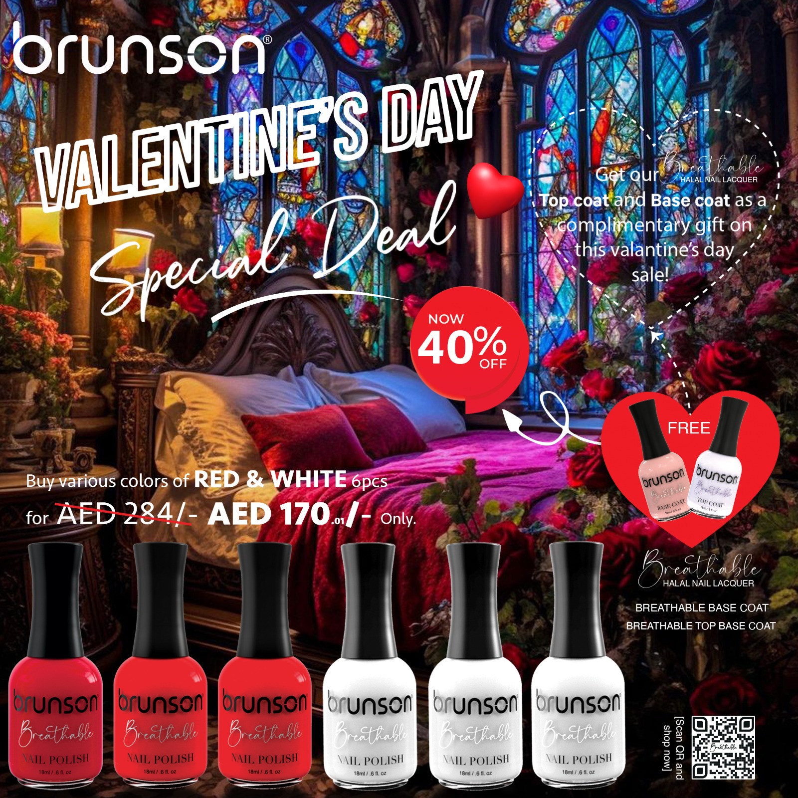 Valentine's Day Offer 1 -  Breathable Nail Polish VDB01