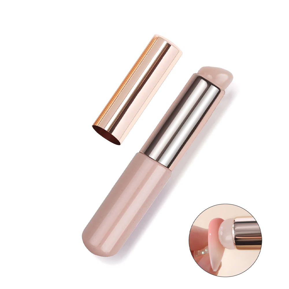 Multi-functional silicone brush Perfect for Ombre Blush Nails - Chrome Nail Art SCB(Beige)
