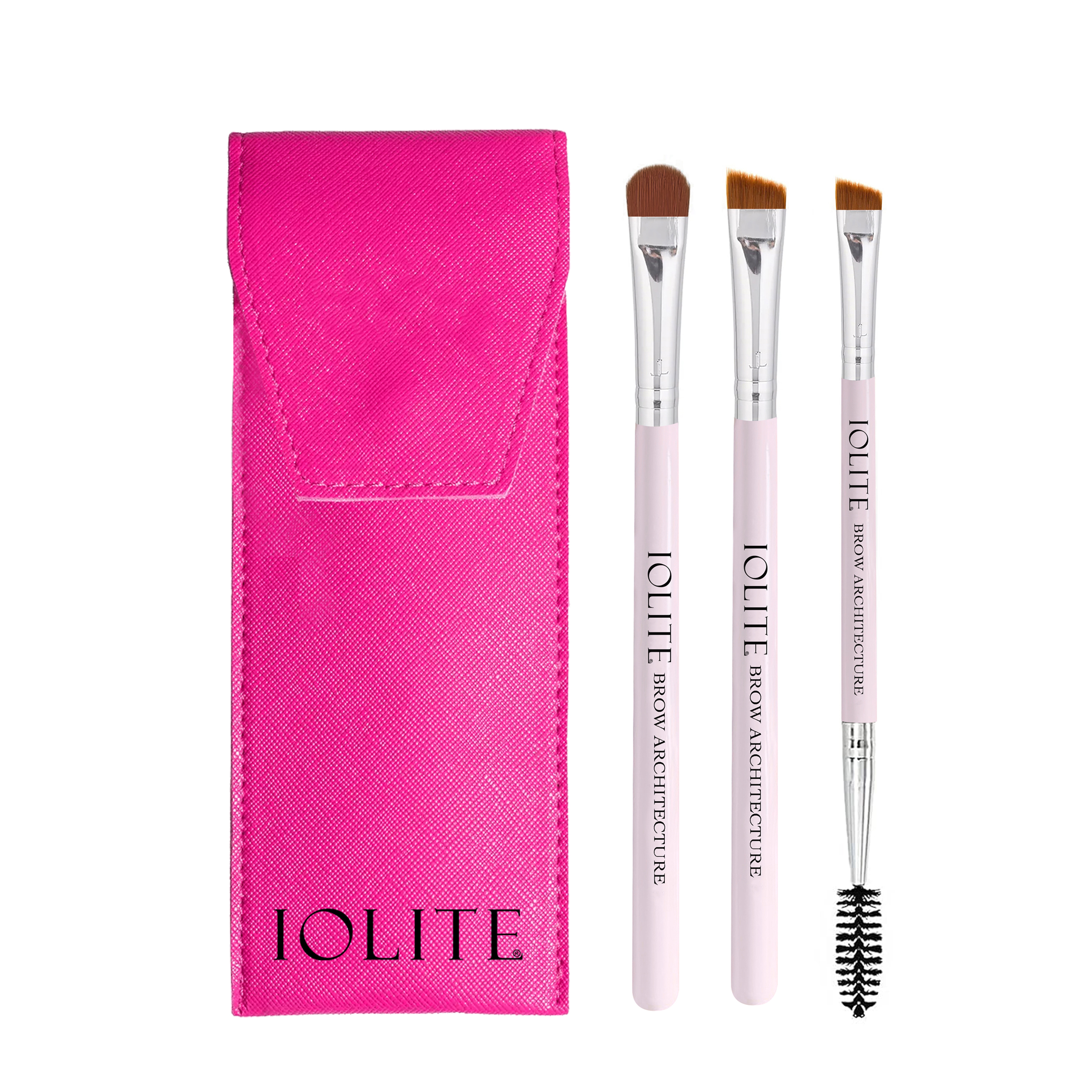 Eyebrow Brush Set – Stiff Angled Brow Brushes and Firm Comb
