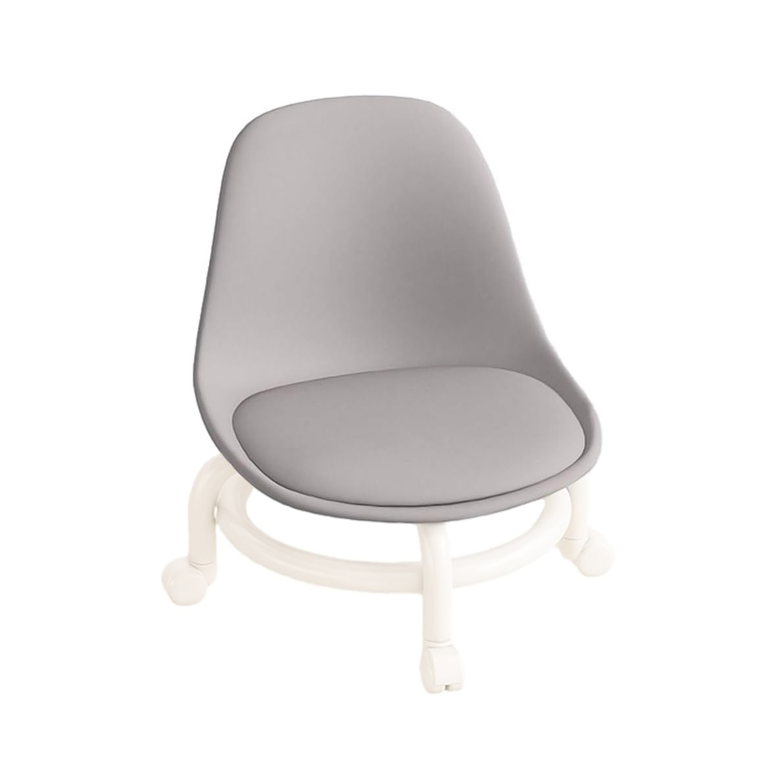 Salon Chair - Low Rolling Stool Low Roller Seat Small Swivel Stool Low to Ground with Mute Wheels BPC(Grey)