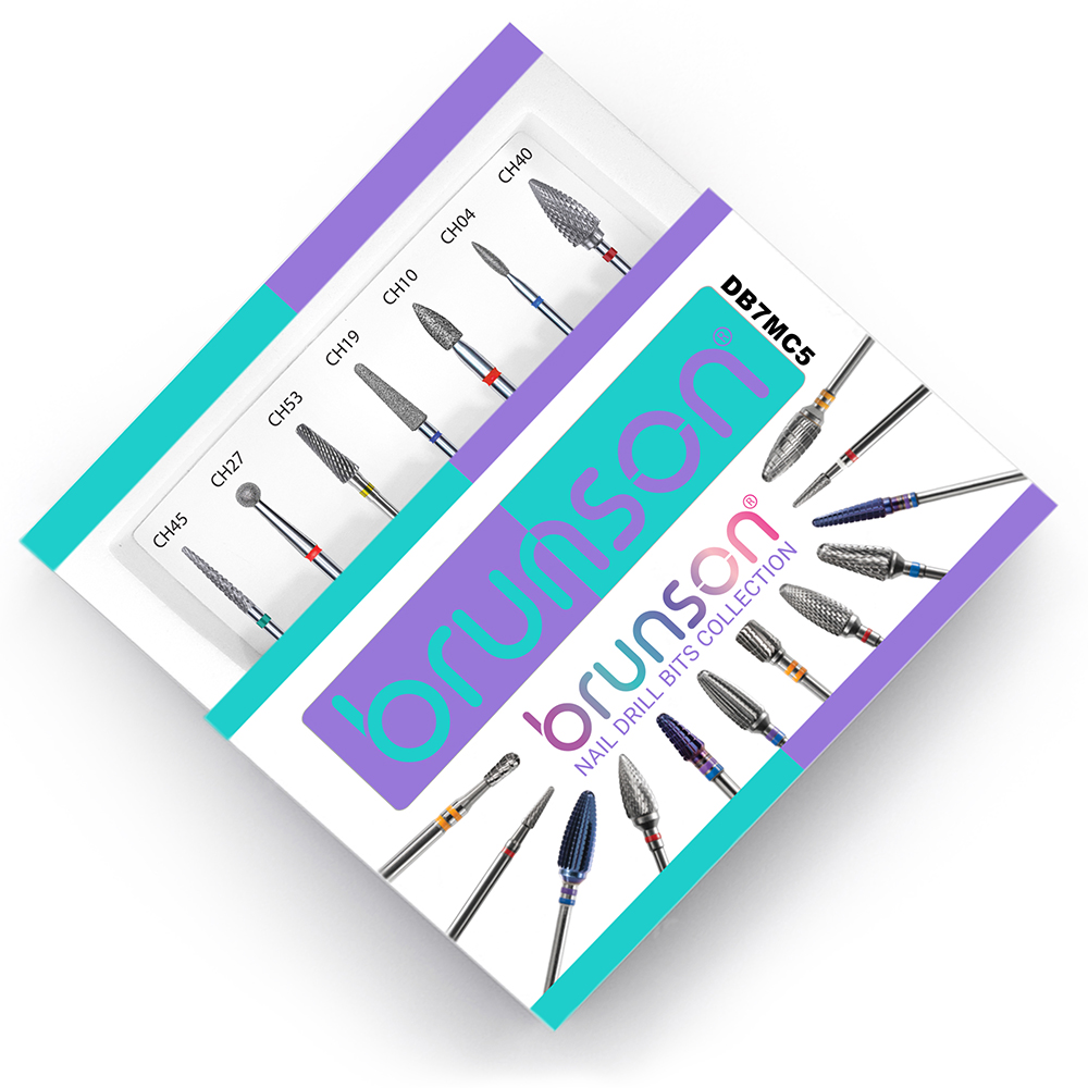 Starter (Basic) Nail Drill Bits Collection – A Must-Have for Every Nail Technician – Professional Diamond Nail Drill Bits DB7MC5