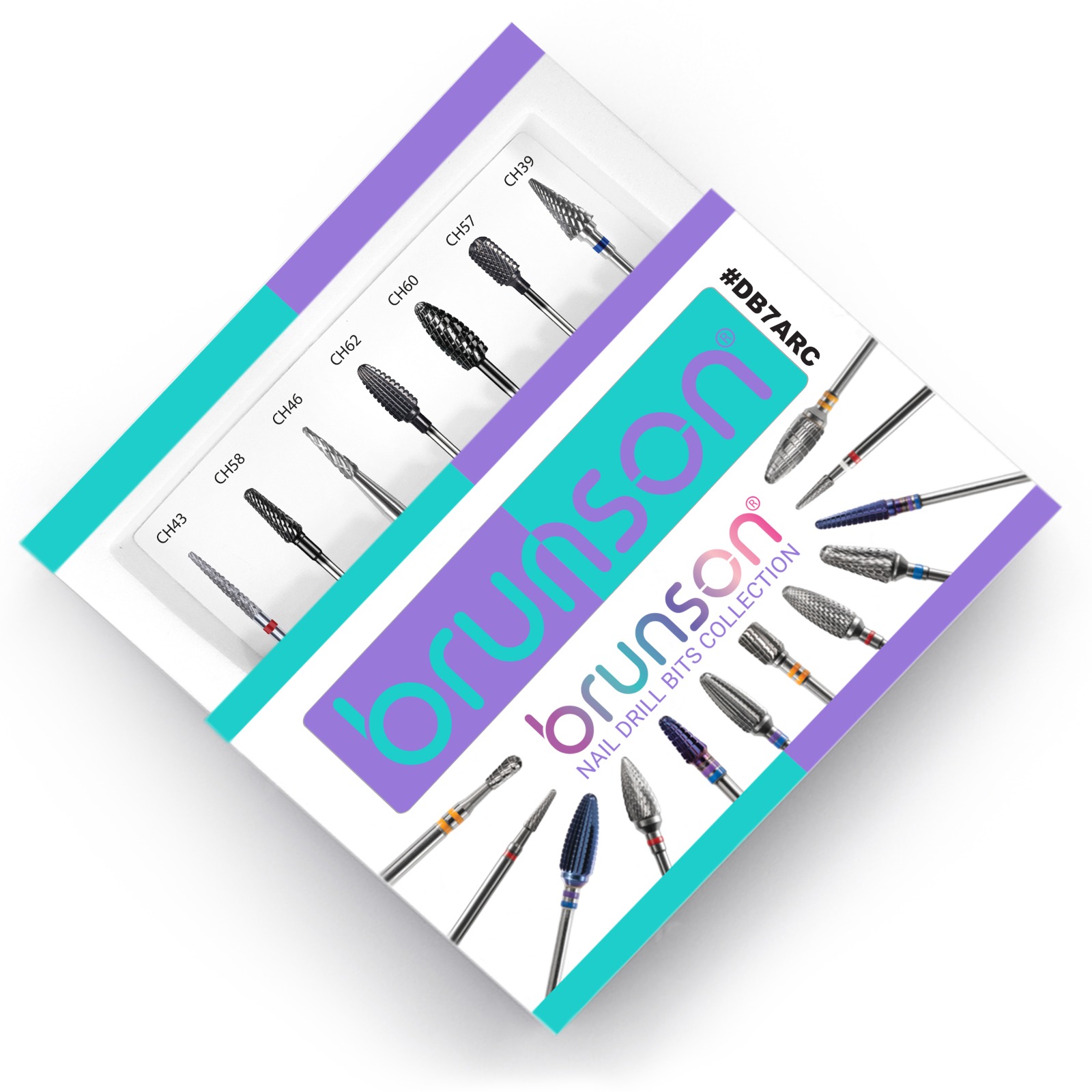 Acrylic Removal Nail Drill Bits Collection (7pcs) - High Quality Carbide Nail Drill Bits for Nail Technician DB7ARC