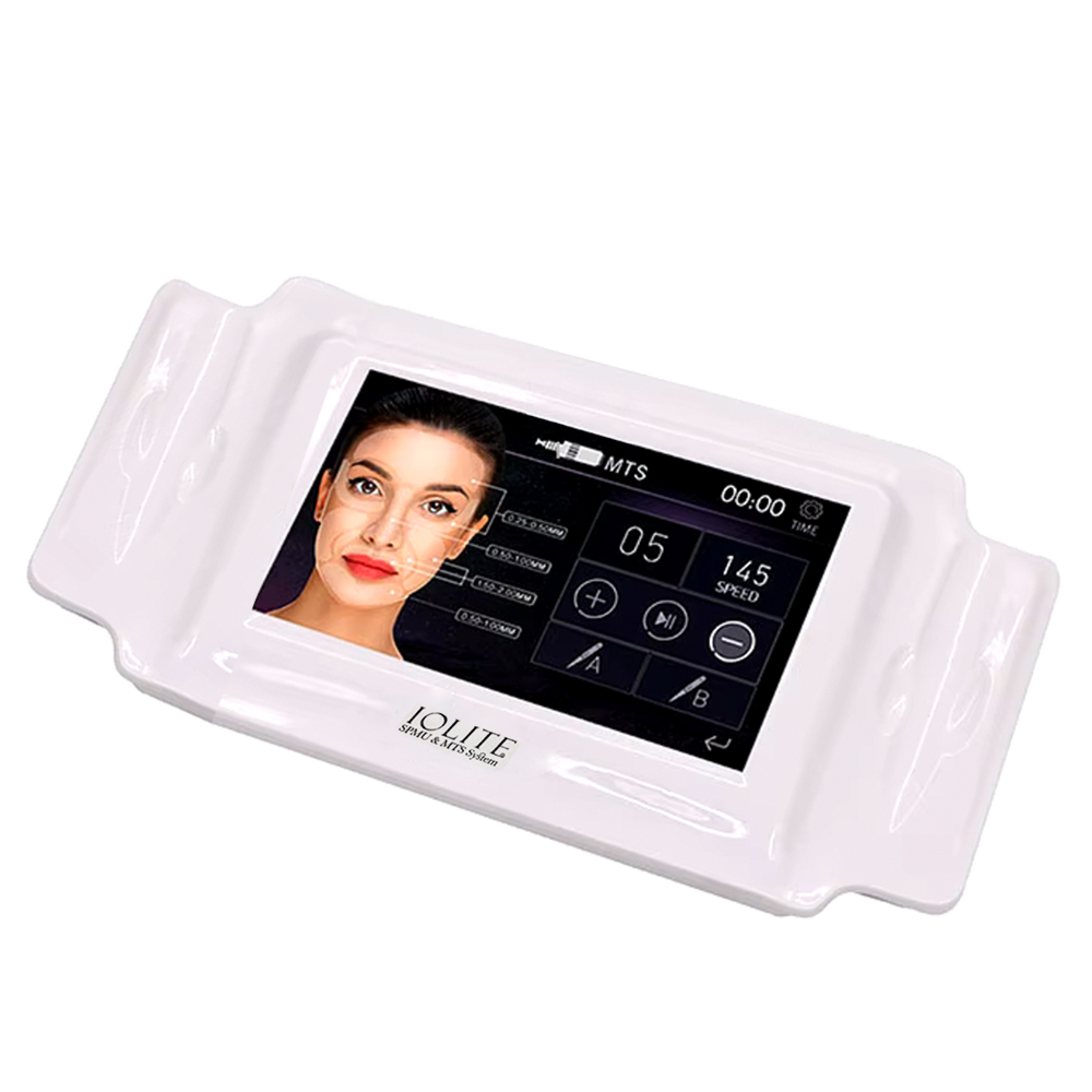 Iolite M8 Dual-Handle Digital Permanent Makeup Tattoo Machine with Touch Screen – Perfect for Eyebrows, Lips, and Eye Lines (Machine Only without Handpiece)