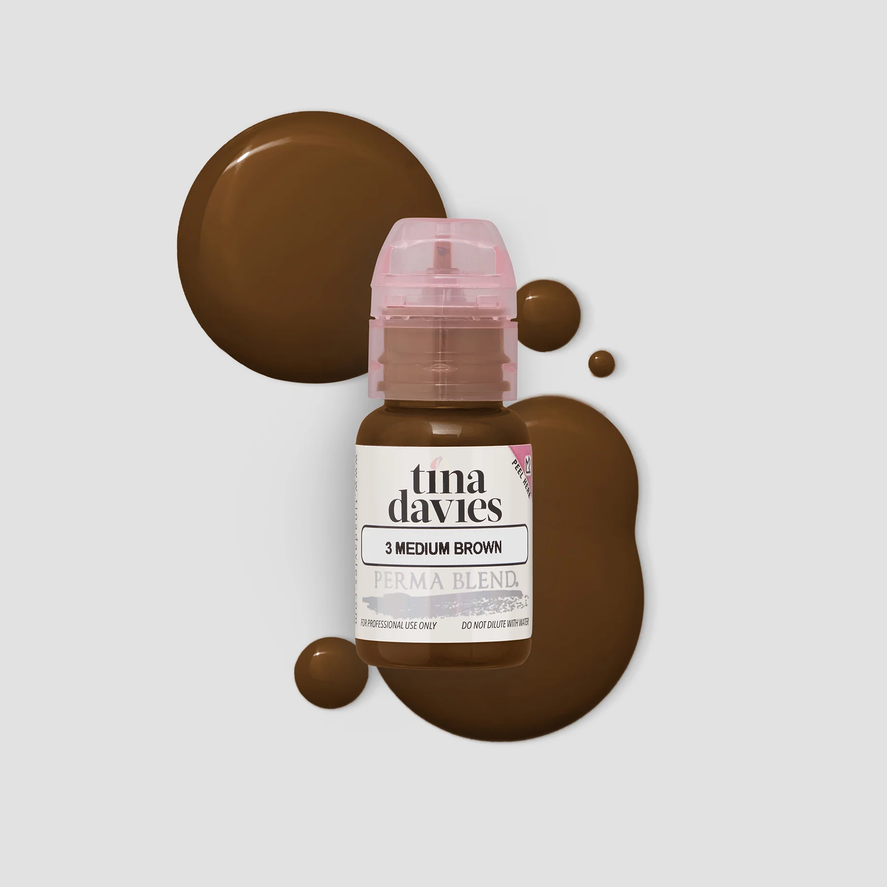 Perma Blend – Tina Davies I ❤️ INK Brow Pigments Medium Brown – Unleash Your Creativity with High-Quality, Bold Pigments for Stunning Brows 15ml  PBTDMB1/2