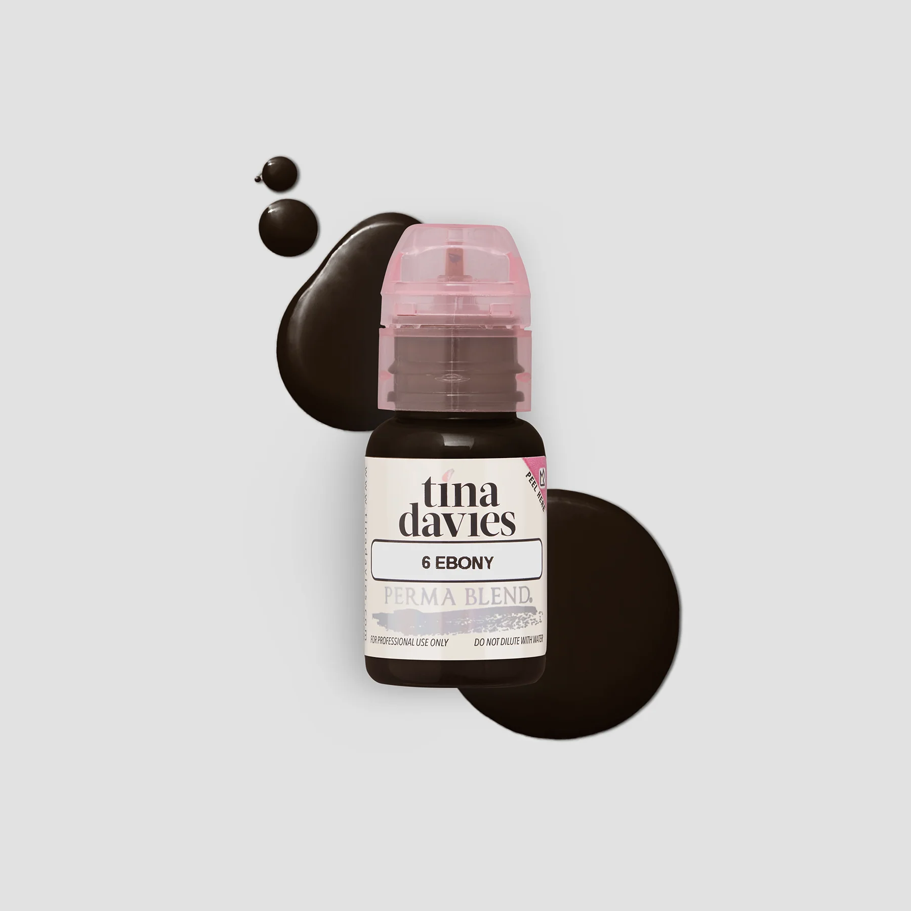 Perma Blend - Tina Davies I ❤️ INK Brow Pigments Ebony – Unleash Your Creativity with High-Quality, Bold Pigments for Stunning Brows 15ml PBTDEY1/2