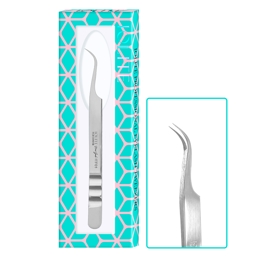 Professional Volume Tweezers for Eyelash Extensions S-Shaped  – Precision Lash Tool for Mega Volume and Fluffy Fans ITF01