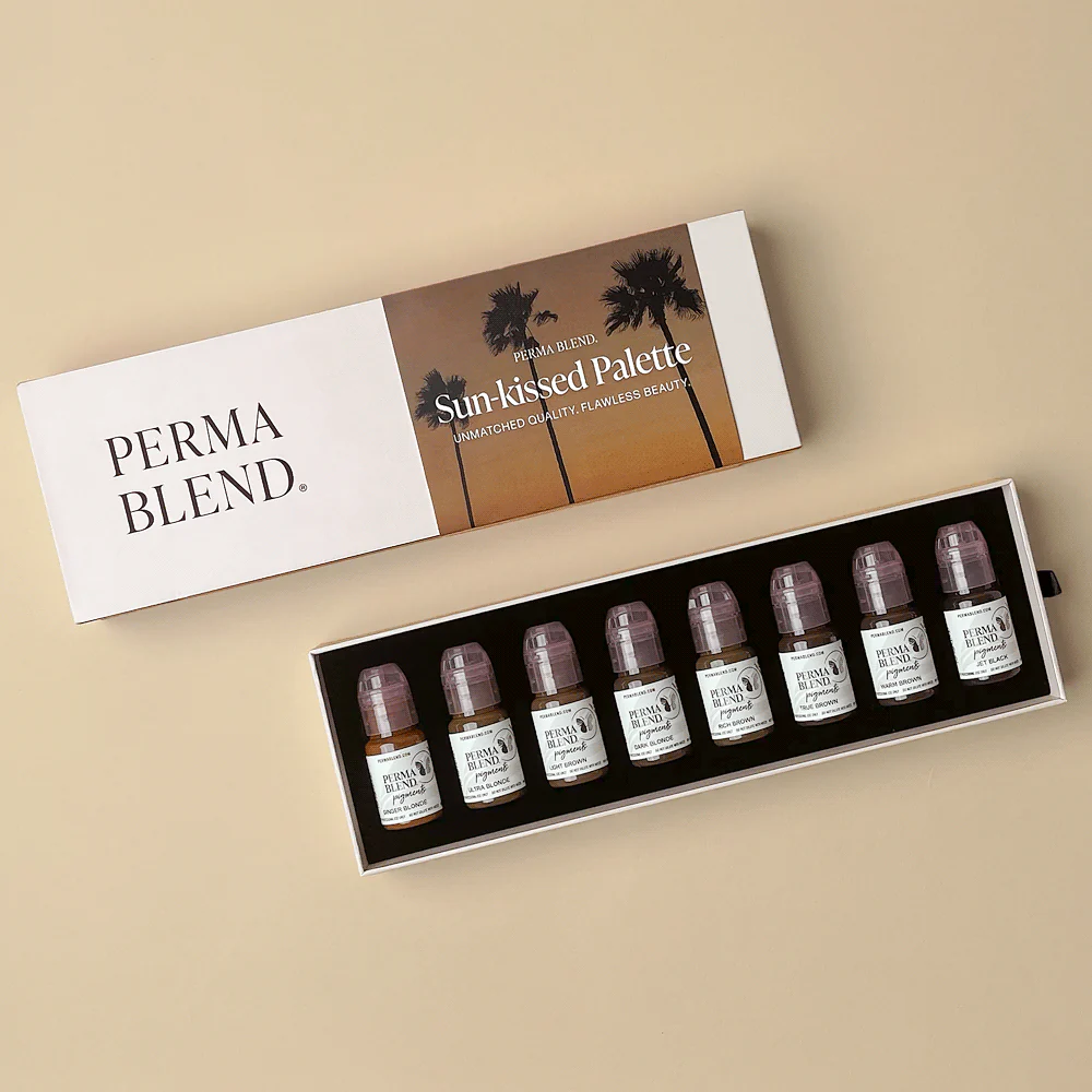 Perma Blend Eyebrow Pigment – Sun Kissed Palette Brow Pigments 8×15 ml