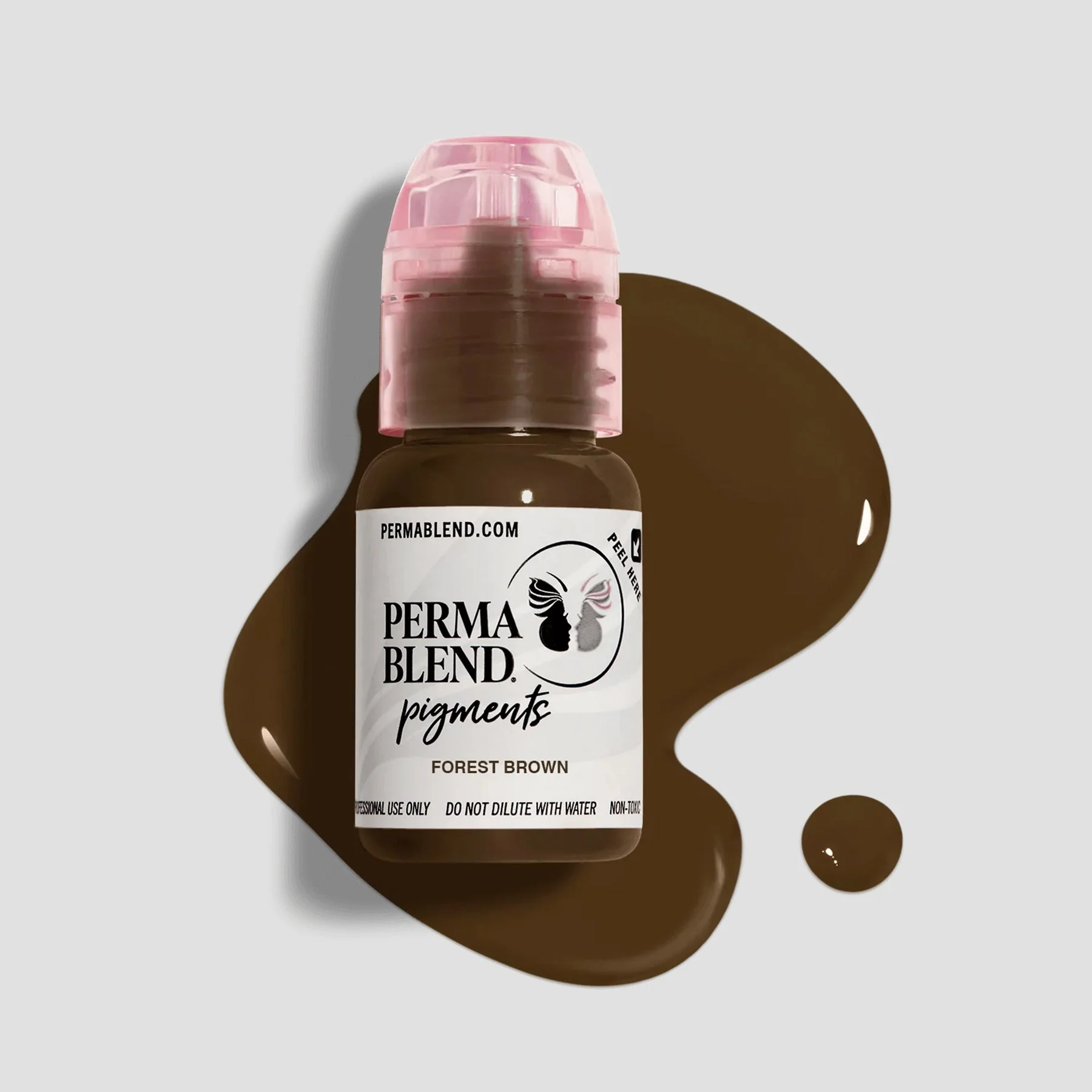 Perma Blend Eyebrow Pigment – Forest Brown Shades 15 ml | Microblading Ink for Eyebrows, Eyes, and Scalp | Professional Cosmetic Pigment  PBFB1/2