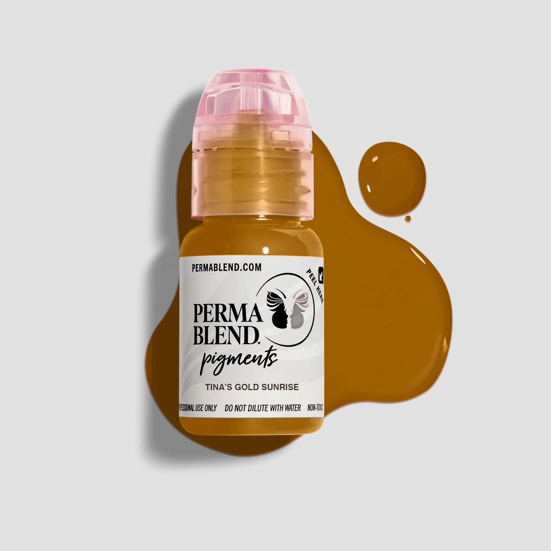Perma Blend Eyebrow Pigment – Tina’s Gold Sunrise Brow Shades 15 ml | Microblading Ink for Eyebrows, Eyes, and Scalp | Professional Cosmetic Pigment PBTGS1/2