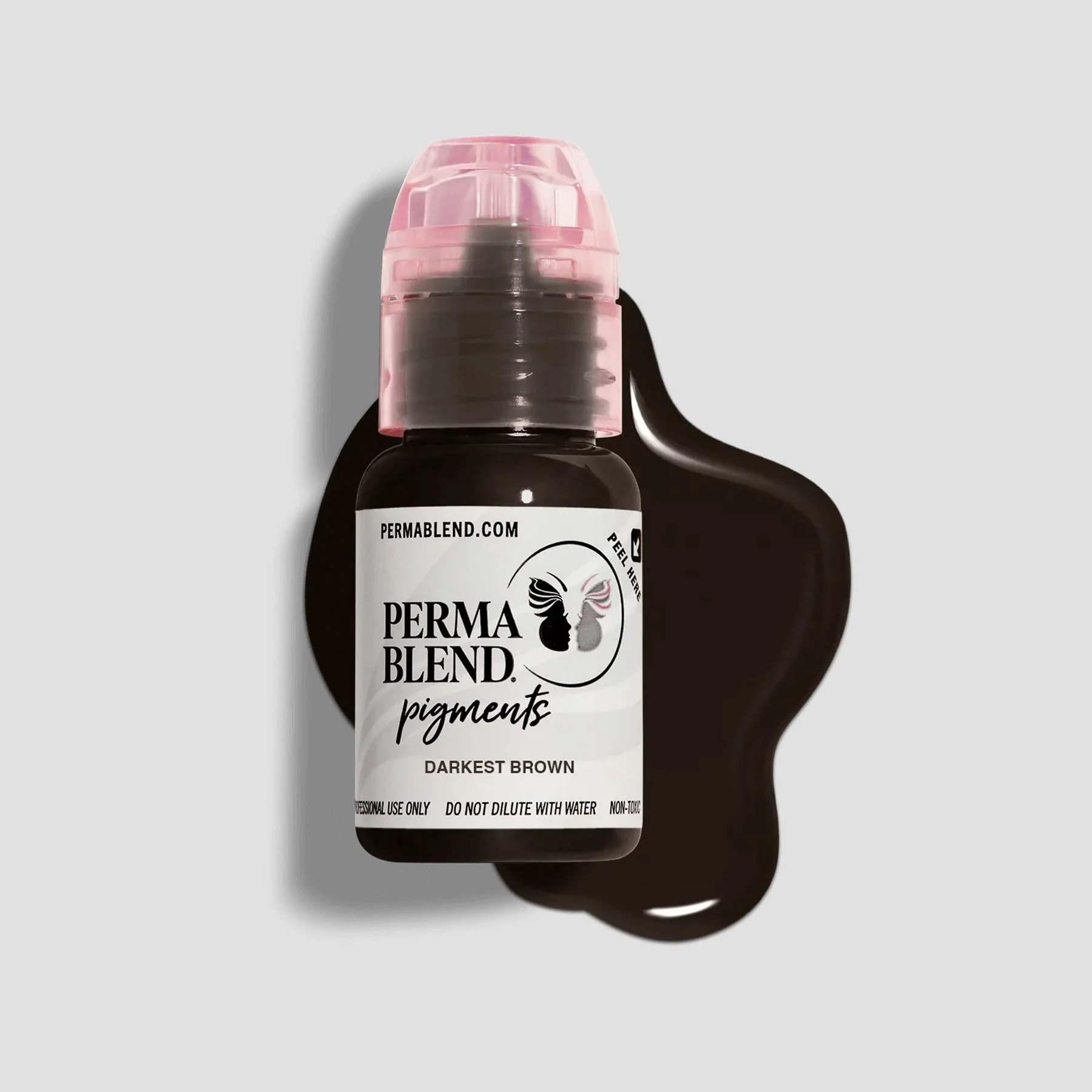 Perma Blend Eyebrow Pigment – Darkest Brown Shades 15 ml | Microblading Ink for Eyebrows, Eyes, and Scalp | Professional Cosmetic Pigment PBDB1/2