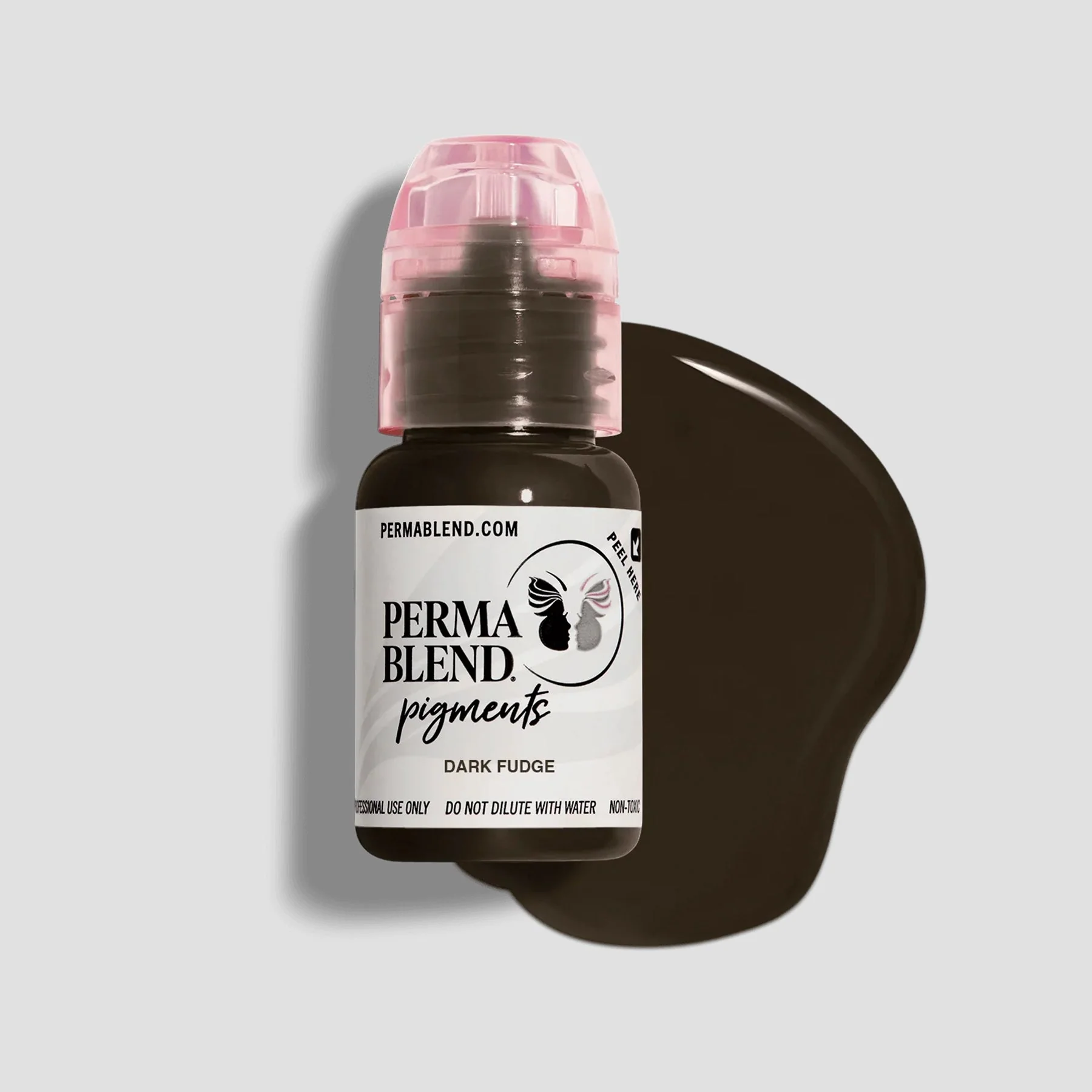 Perma Blend Eyebrow Pigment – Dark Fudge Brown Shades 15 ml | Microblading Ink for Eyebrows, Eyes, and Scalp | Professional Cosmetic Pigment PBDFG1/2