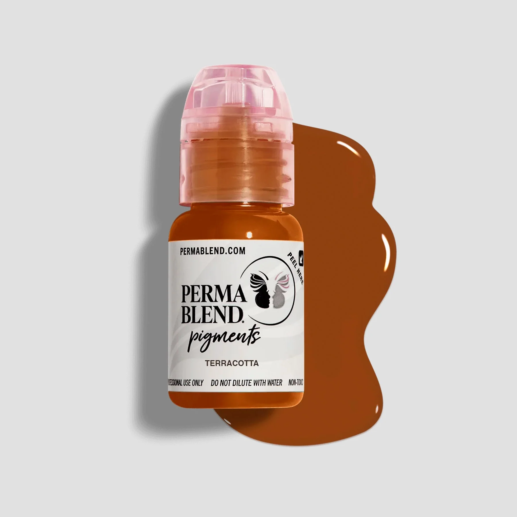 Perma Blend Eyebrow Pigment – Terra Cotta Brow Shades 15 ml | Microblading Ink for Eyebrows, Eyes, and Scalp | Professional Cosmetic Pigment PBTC1/2