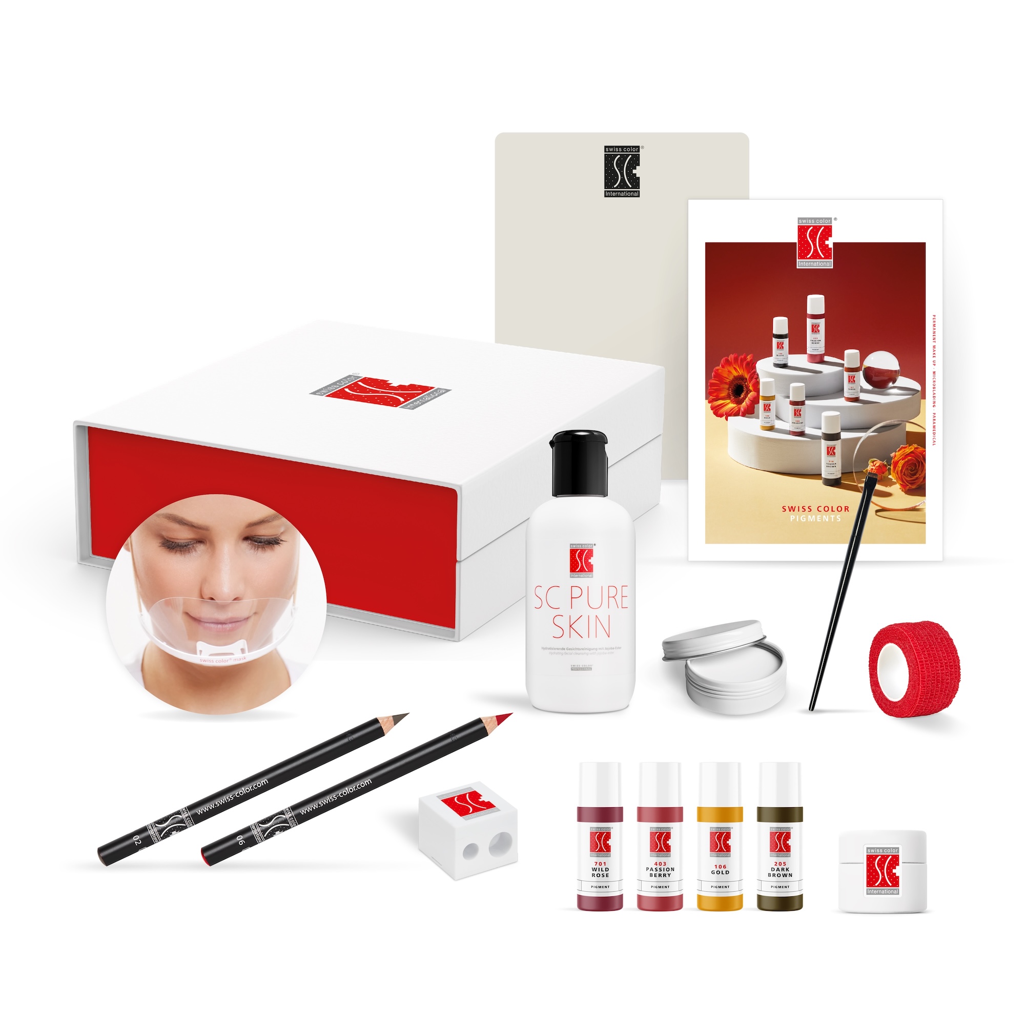 14in1 – Swiss Color Box – Areola Basic Starter Kit : The Complete Professional Package for PMU Artists Areola Tattooing