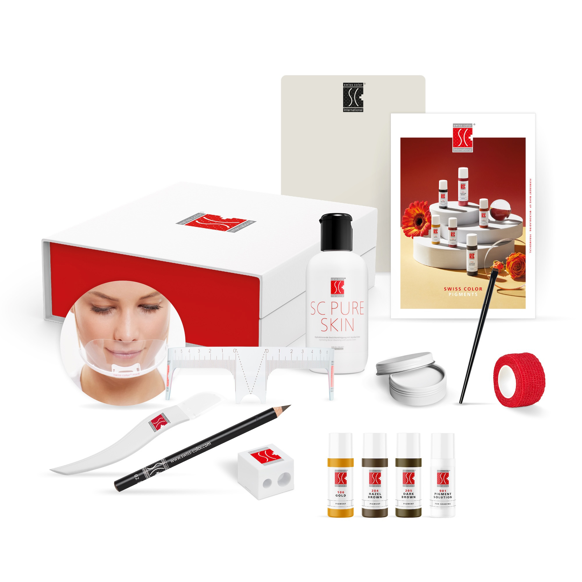 11 in1 – Swiss Color Box – Brow Starter Kit :  High-quality eyebrow pigments for microblading SC1622