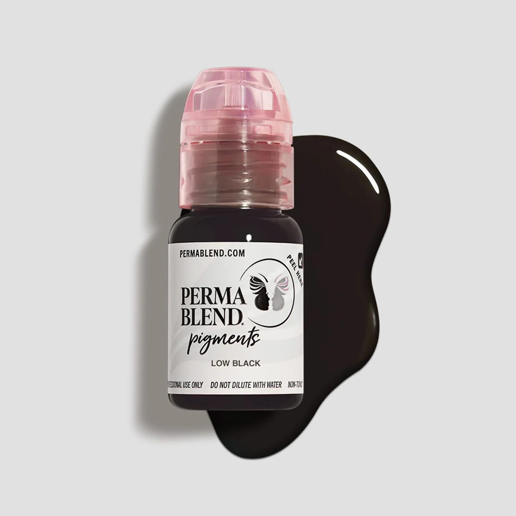 Perma Blend Areola Pigment - Low Black 15ml: Best SPMU Tattoo Pigment for Areola Reconstruction & Micropigmentation PBMALB1/2