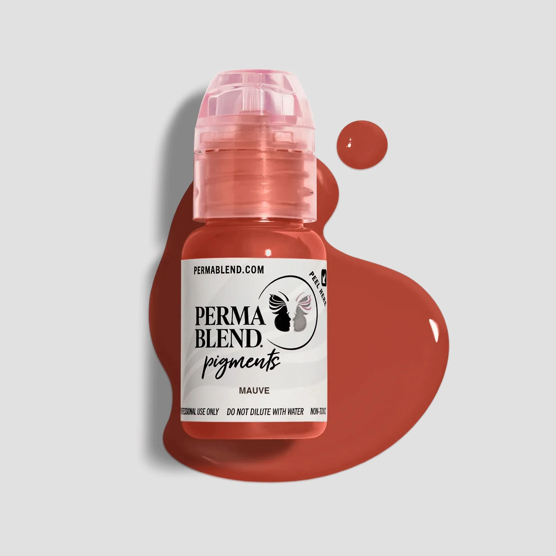 Perma Blend Lip Pigment Mauve – 15ml: Waterproof, Fade-Resistant, Vegan & Organic Lip Blush for Permanent Makeup | Best for Natural Lip Tinting & Microblading PBMV1/2