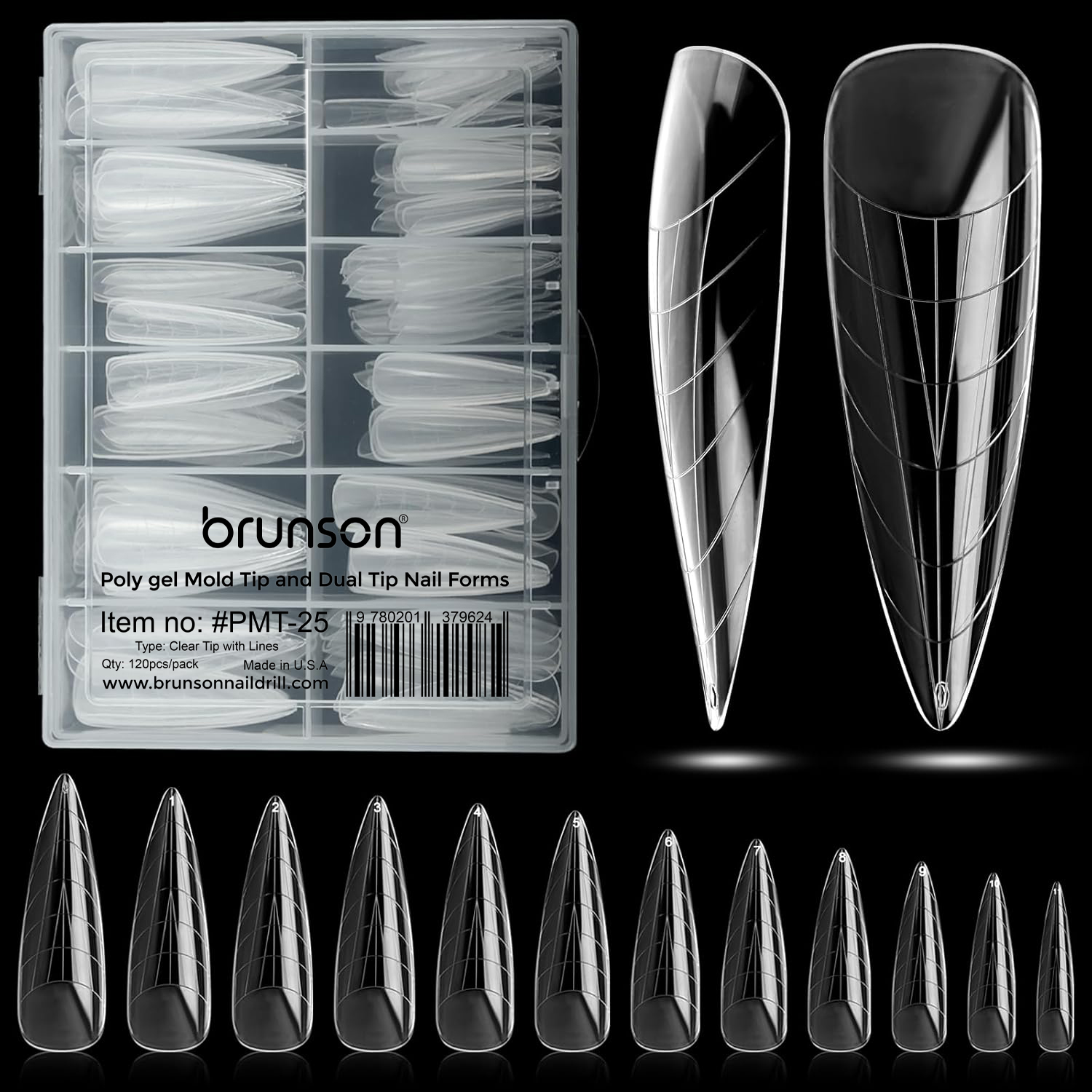 Nail forms for poly gel
