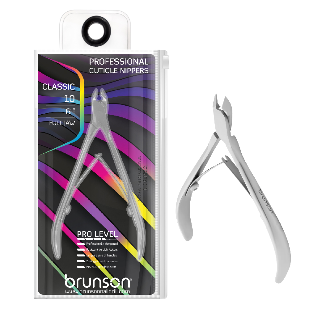 Brunson Professional Cuticle Nipper – 6mm Full Jaw Stainless Steel | Sharp, Ergonomic & Autoclavable for Manicure & Pedicure
