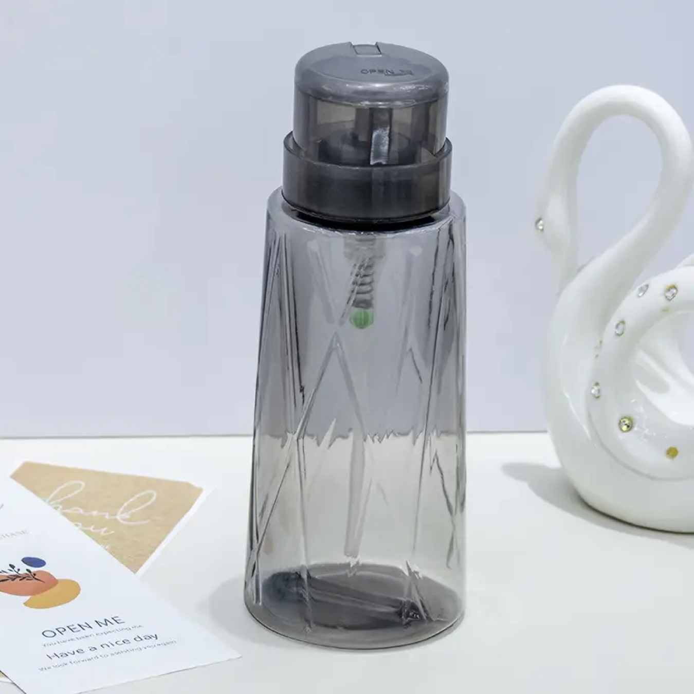 Acetone Pump - Refillable Round Transparent Pump Bottle