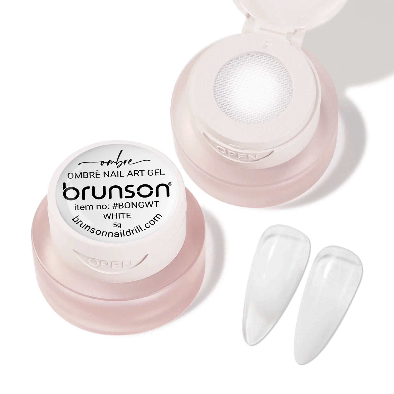 ombre nail art gel white