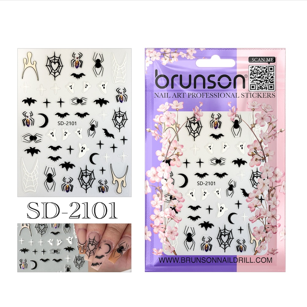 Spooky nail art stickers