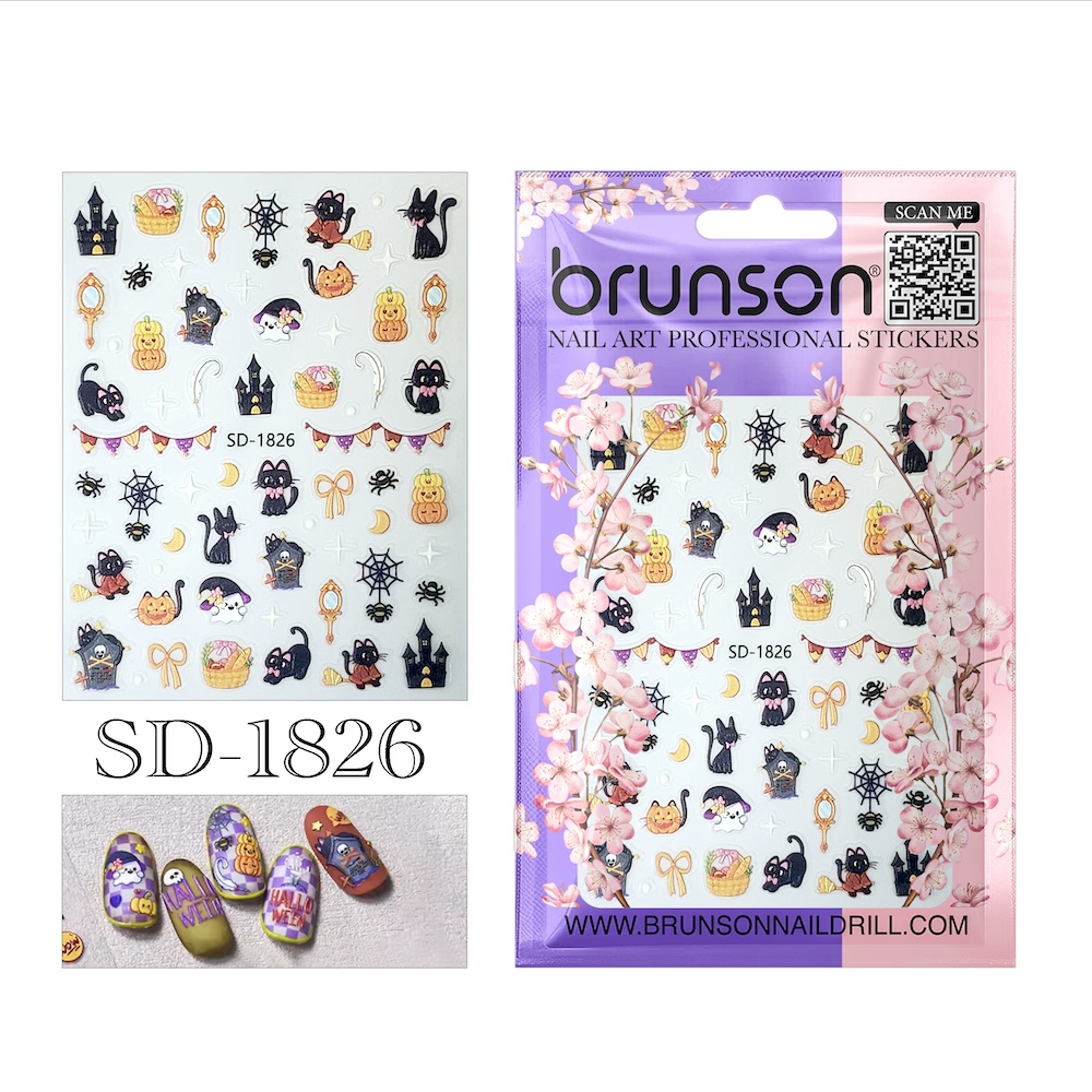 Spooky nail decals